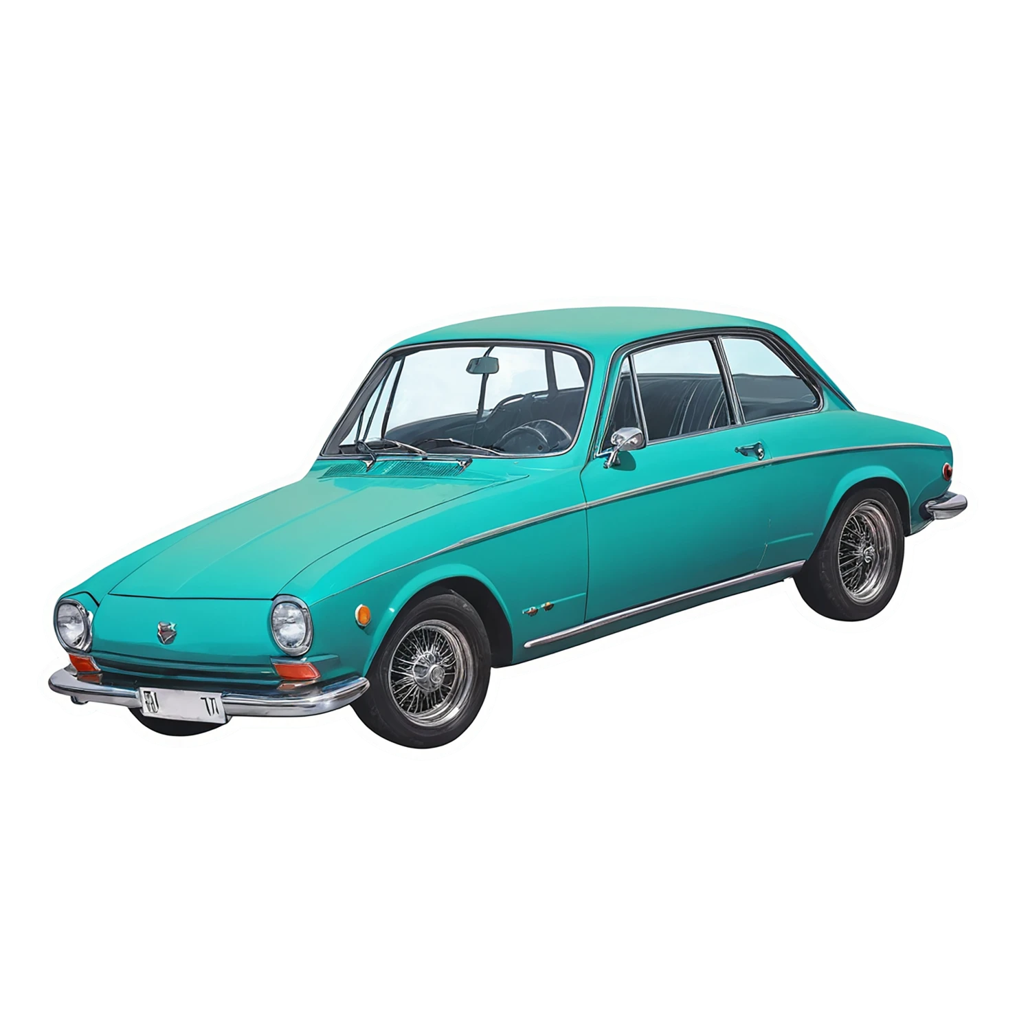 Car watercolor sticker isolated on transparent background #13788