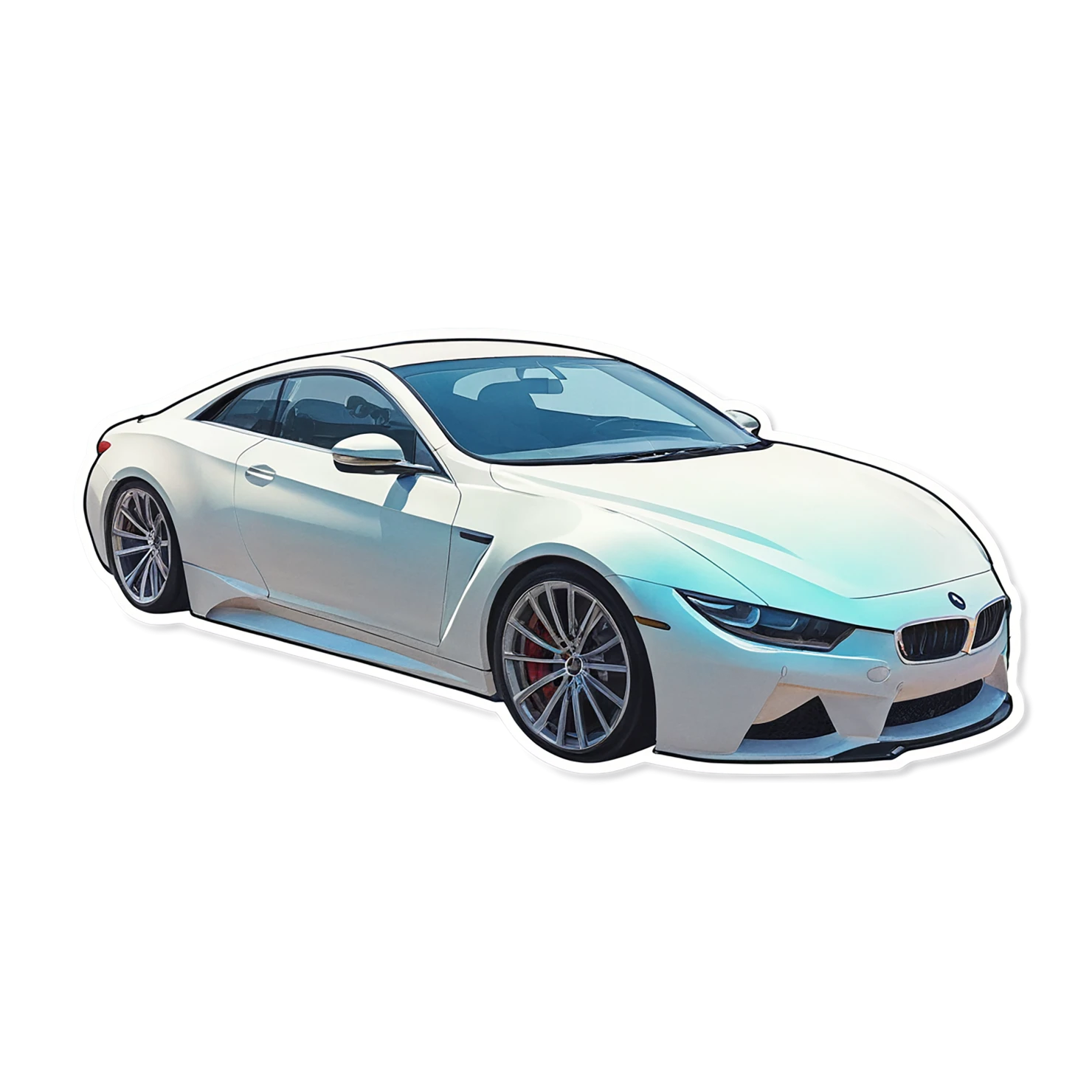 Car watercolor sticker isolated on transparent background #13790