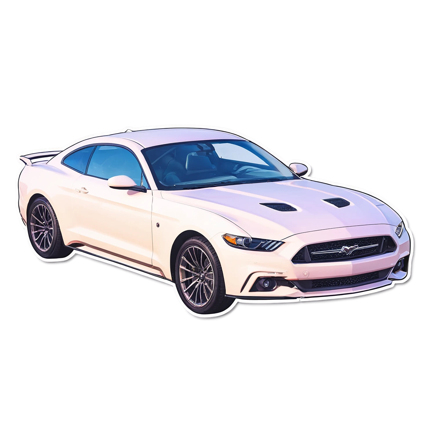 Car watercolor sticker isolated on transparent background #13800