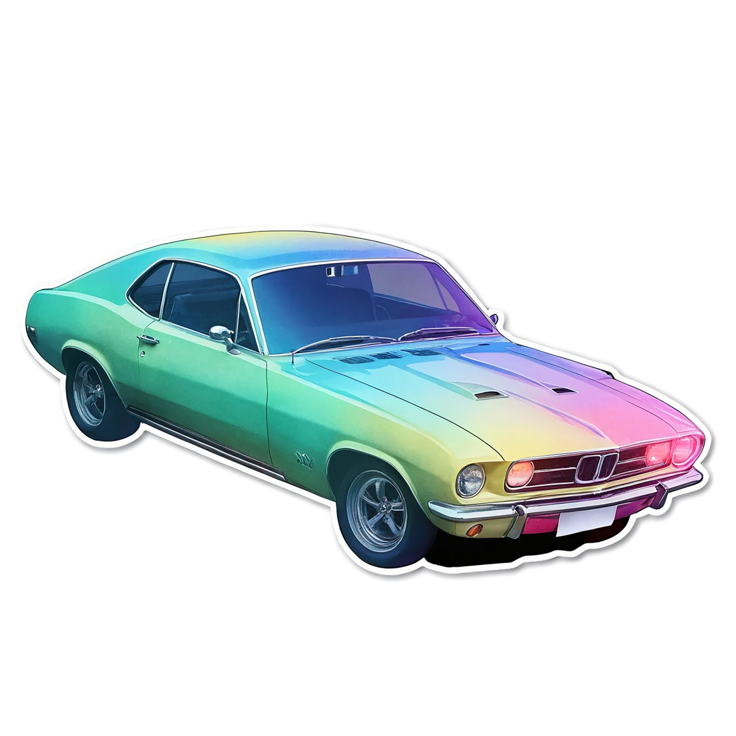 Car watercolor sticker isolated on transparent background #13806