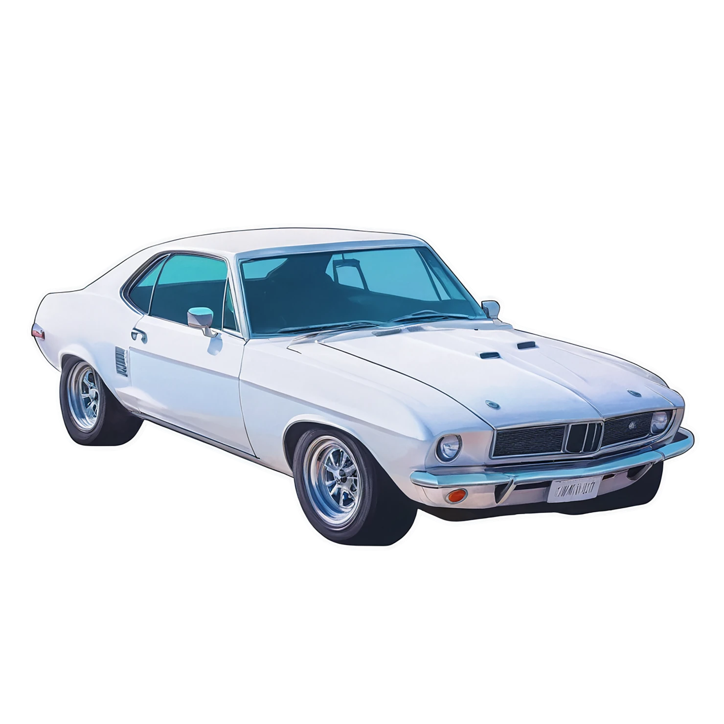 Car watercolor sticker isolated on transparent background #13812