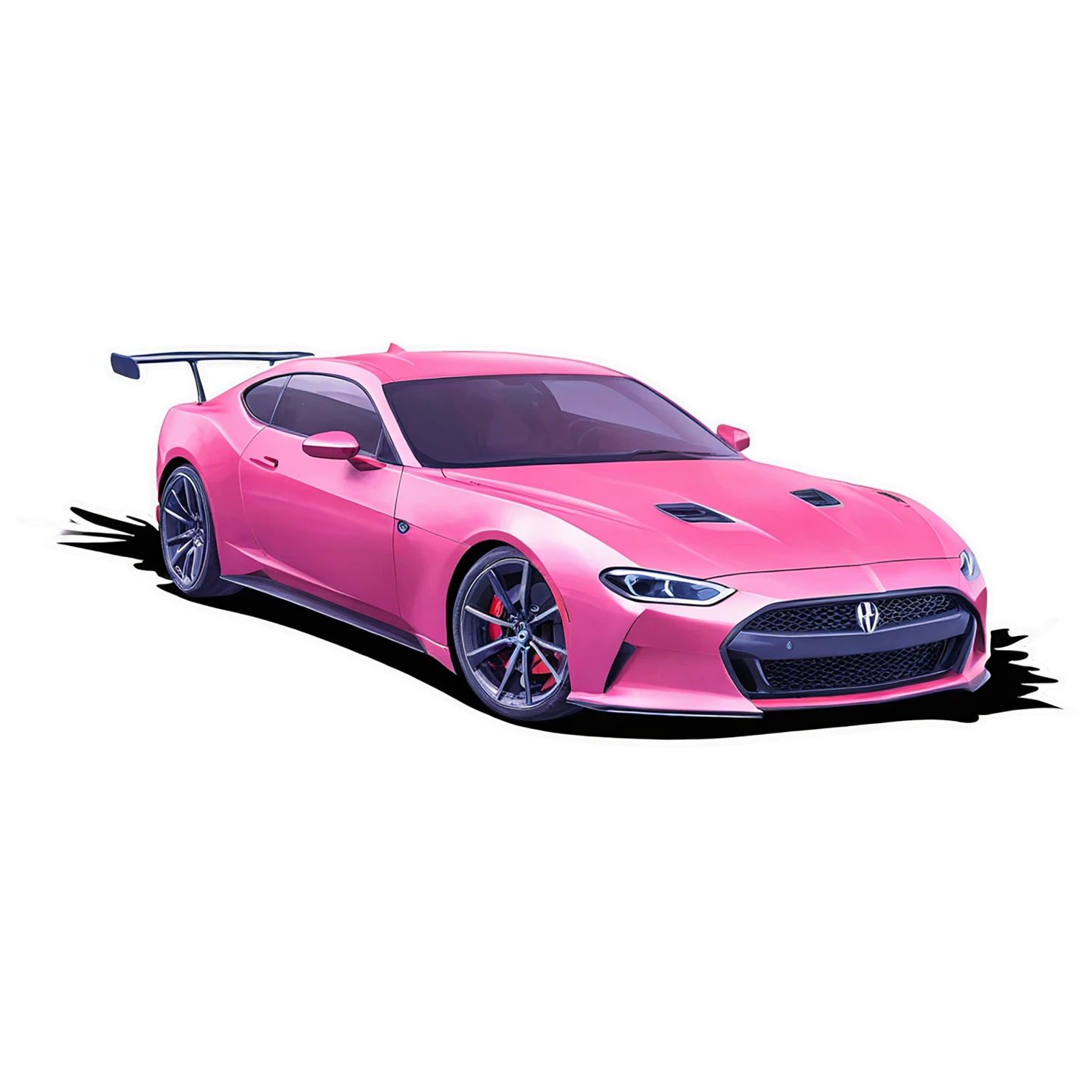 Car watercolor sticker isolated on transparent background #13839