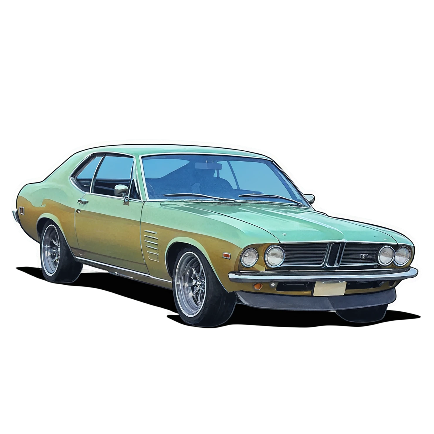 Car watercolor sticker isolated on transparent background #13840