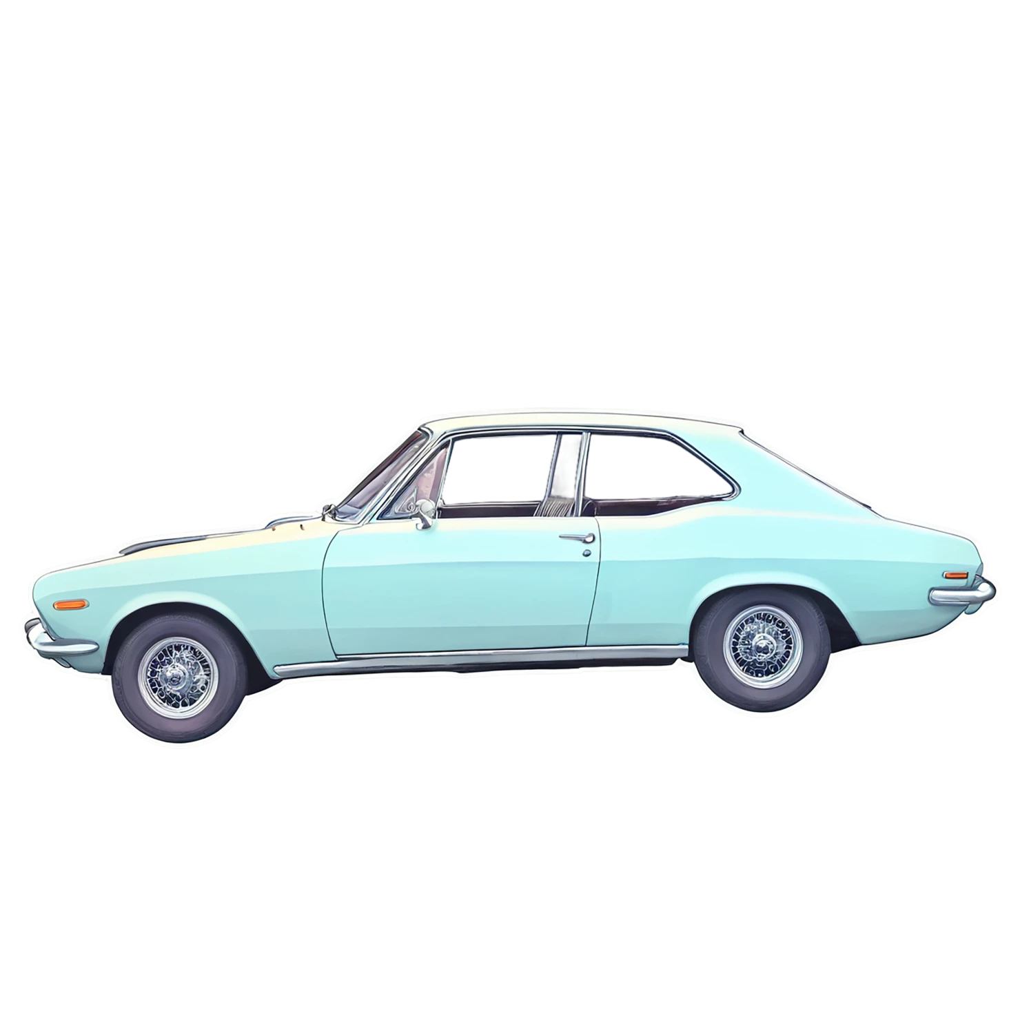Car watercolor sticker isolated on transparent background #13844