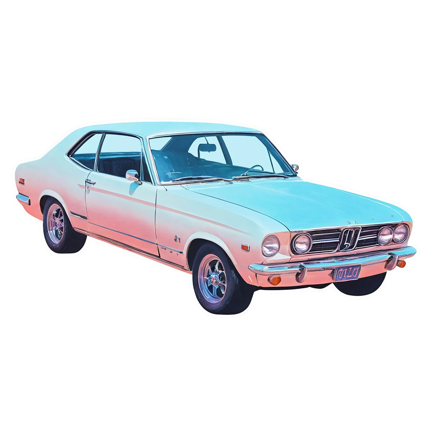 Car watercolor sticker isolated on transparent background #13849