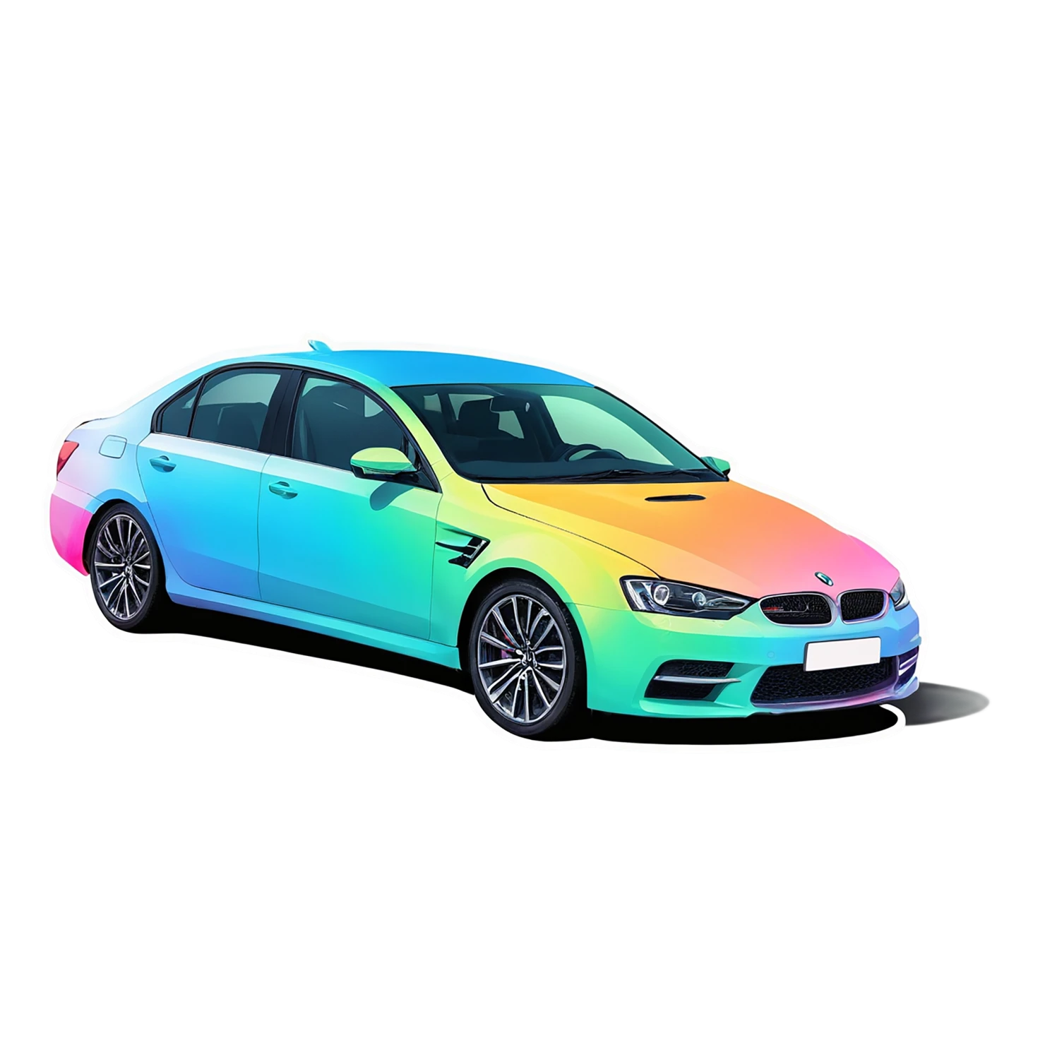 Car watercolor sticker isolated on transparent background #13852