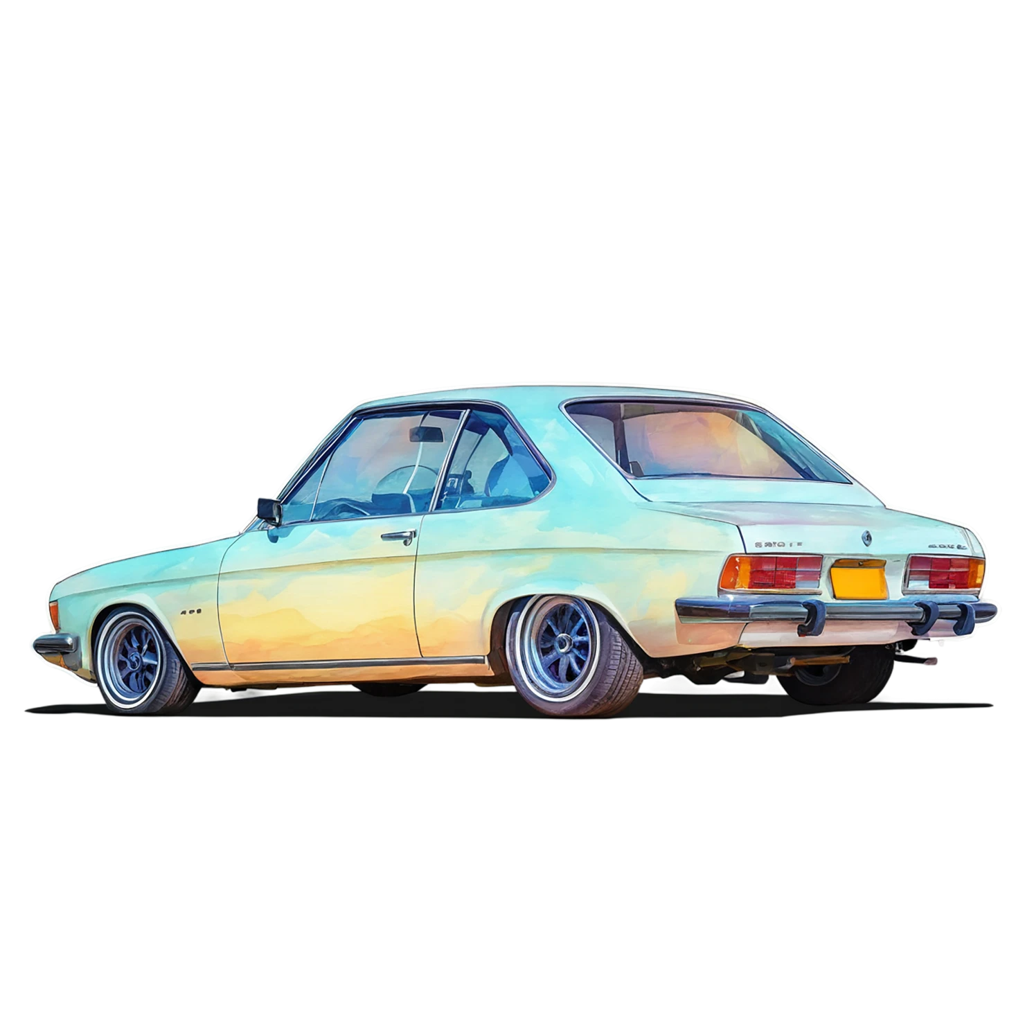 Car watercolor sticker isolated on transparent background #13857