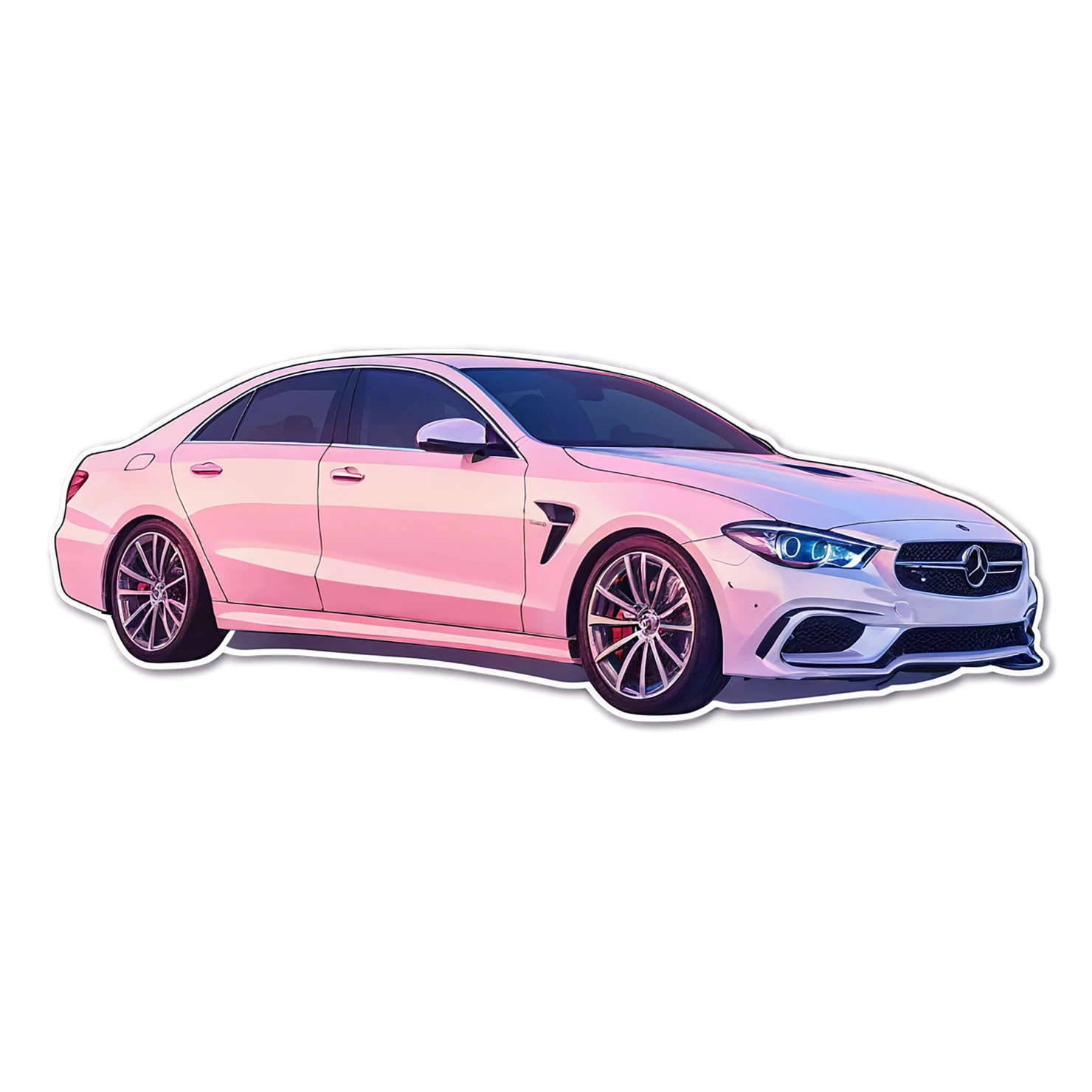 Car watercolor sticker isolated on transparent background #13878