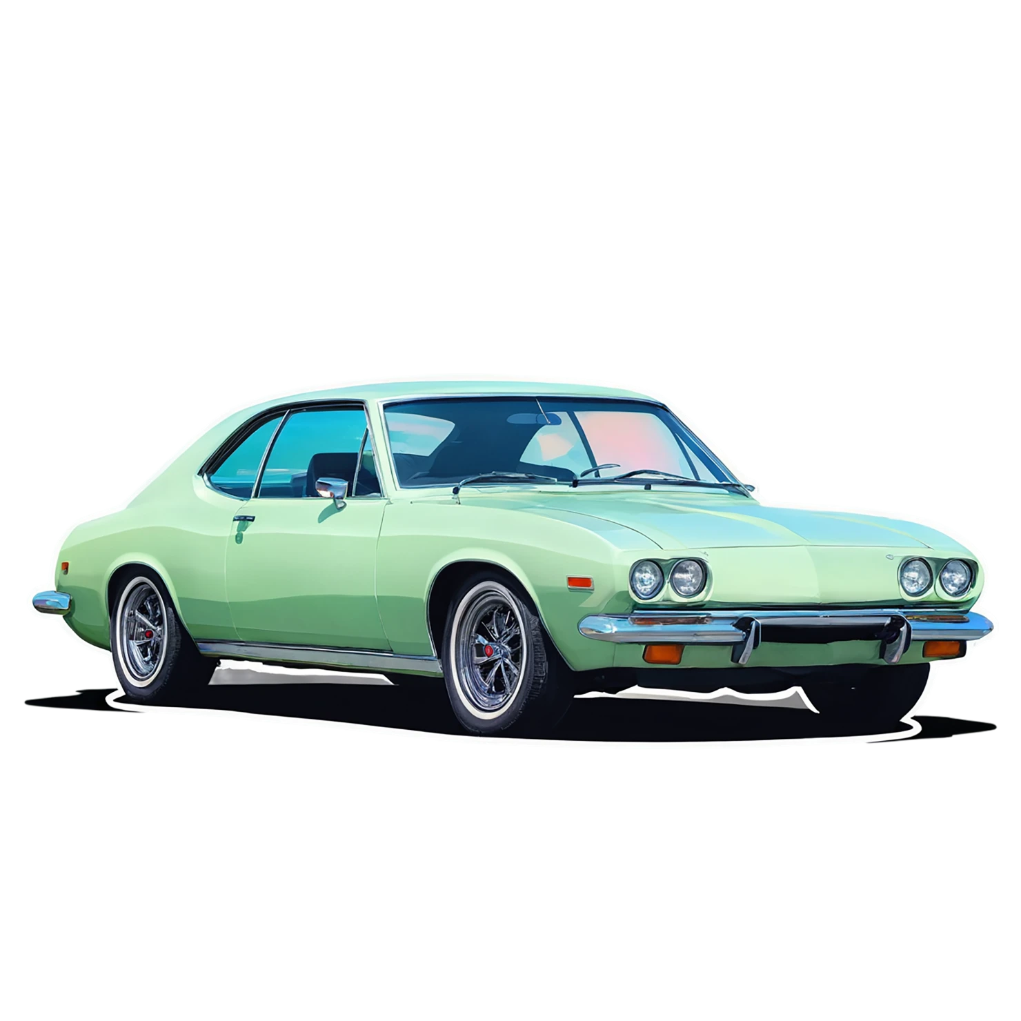 Car watercolor sticker isolated on transparent background #13898