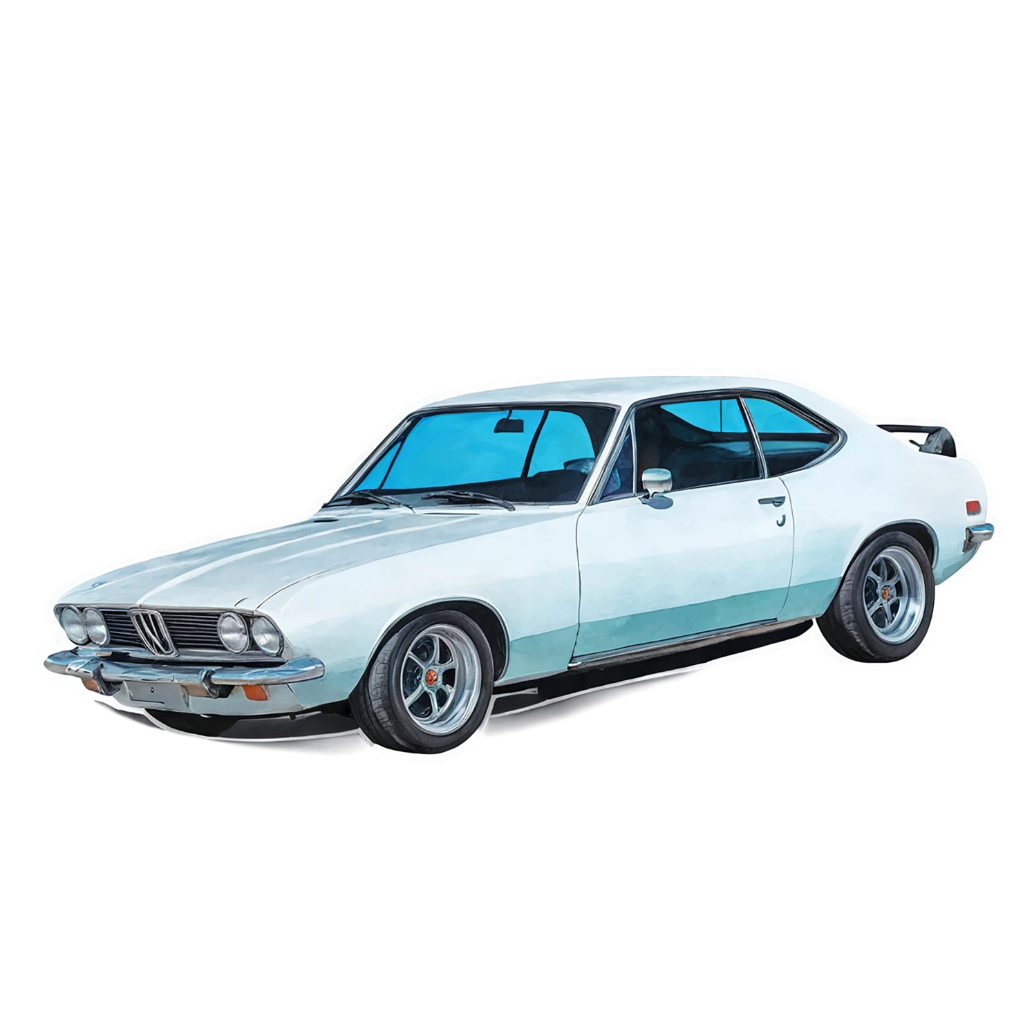 Car watercolor sticker isolated on transparent background #13900