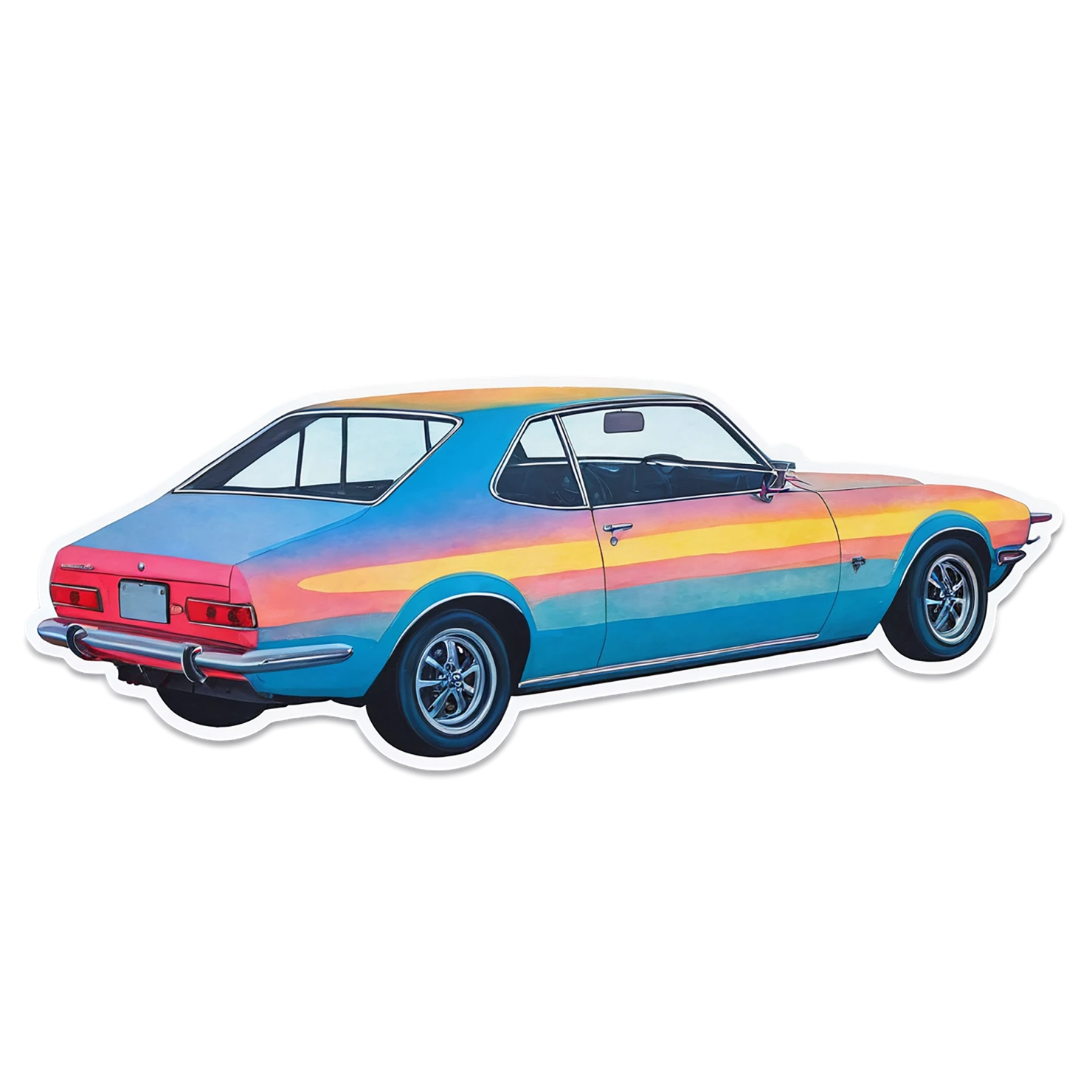 Car watercolor sticker isolated on transparent background #13902