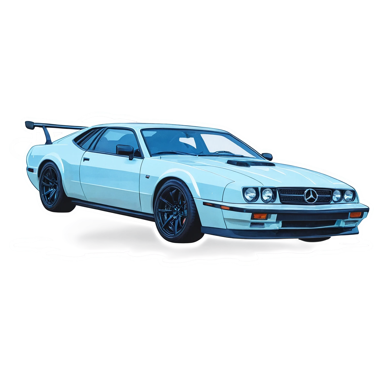 Car watercolor sticker isolated on transparent background #13904