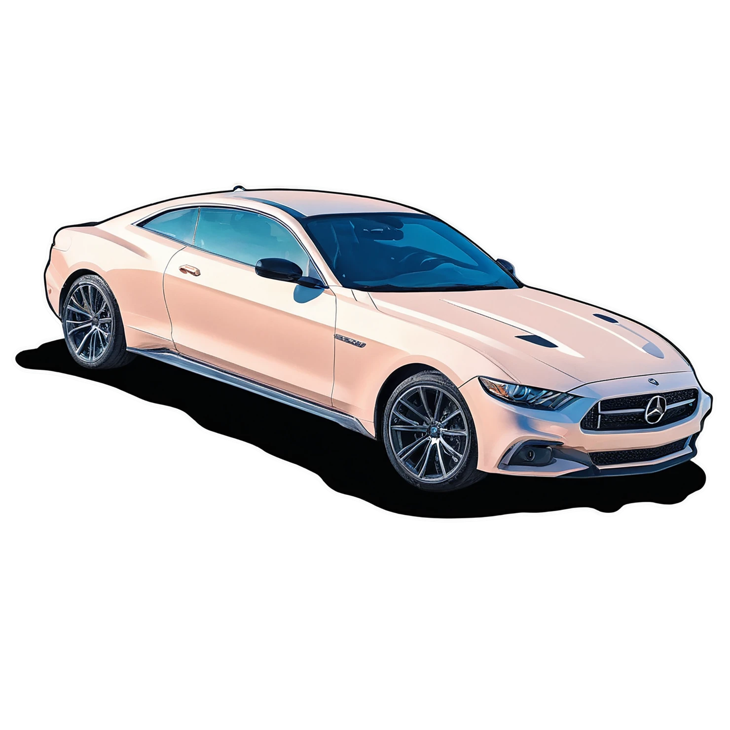 Car watercolor sticker isolated on transparent background #13907