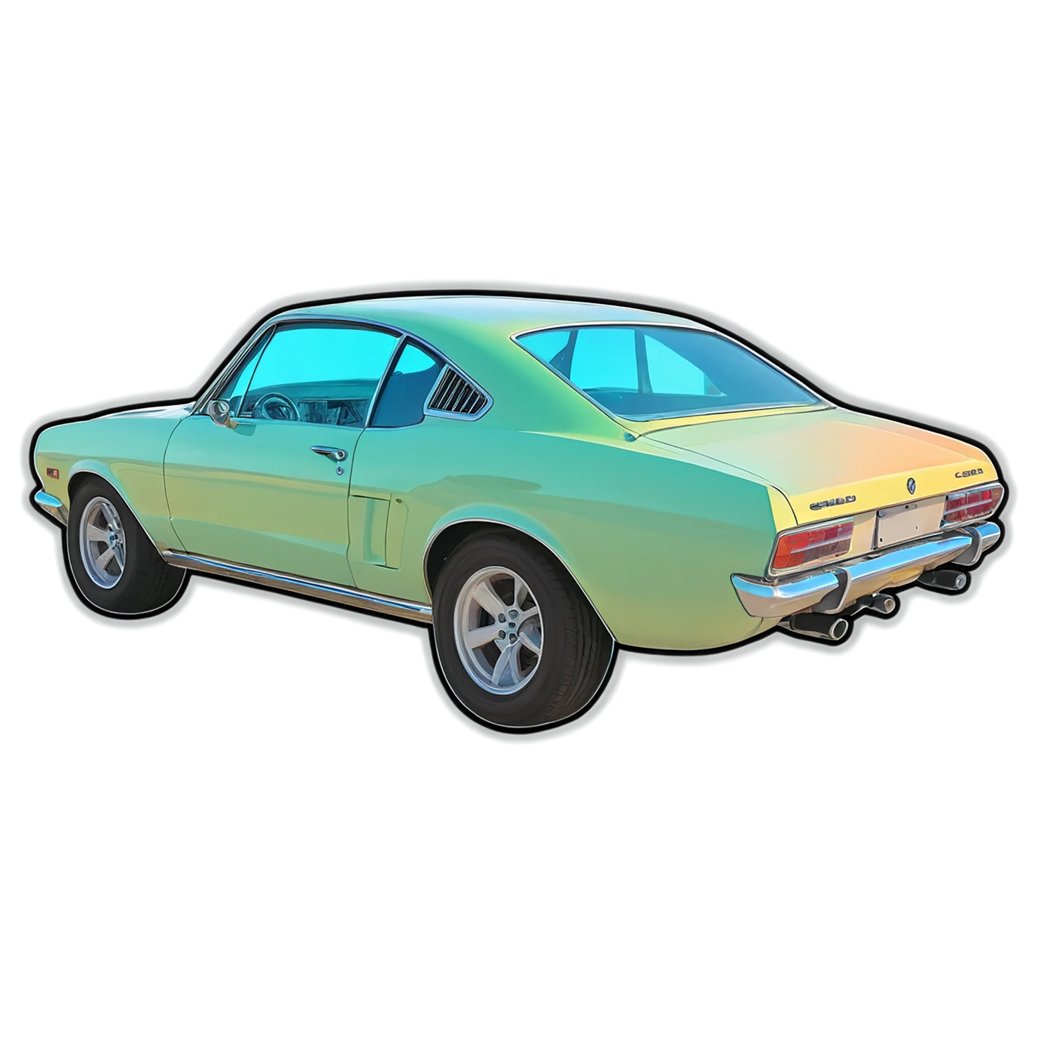 Car watercolor sticker isolated on transparent background #13932