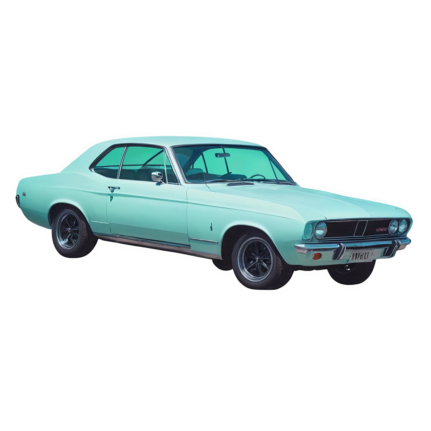 Car watercolor sticker isolated on transparent background #13933