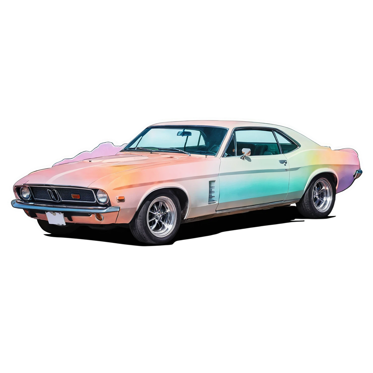Car watercolor sticker isolated on transparent background #13938