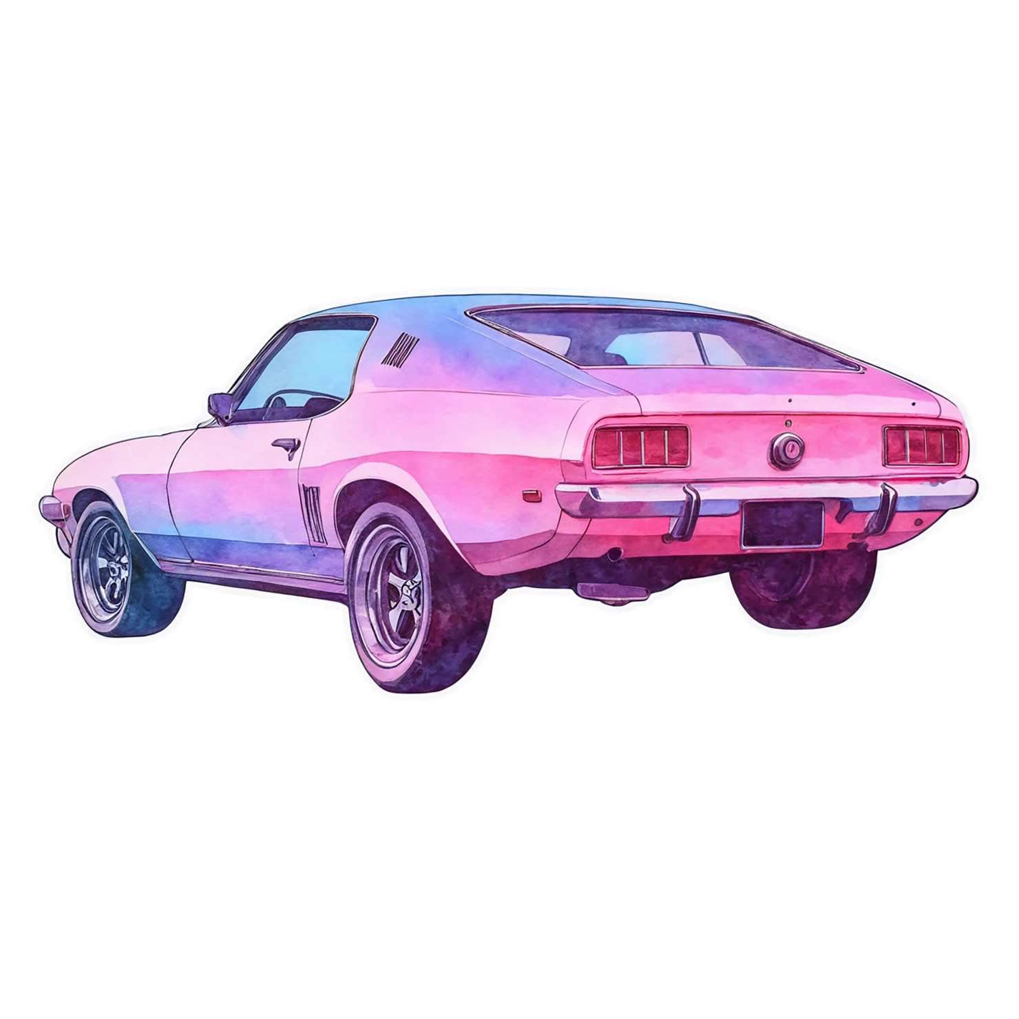 Car watercolor sticker isolated on transparent background #13939