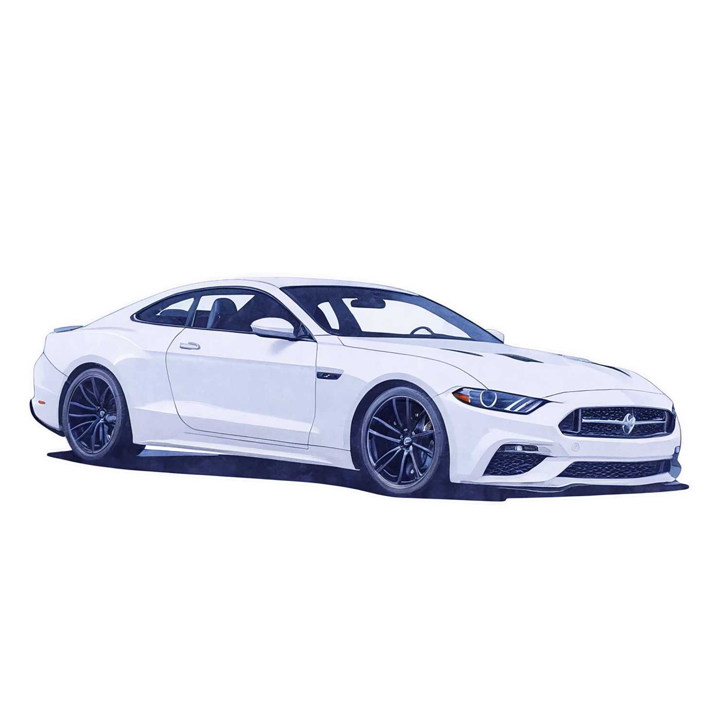 Car watercolor sticker isolated on transparent background #13941
