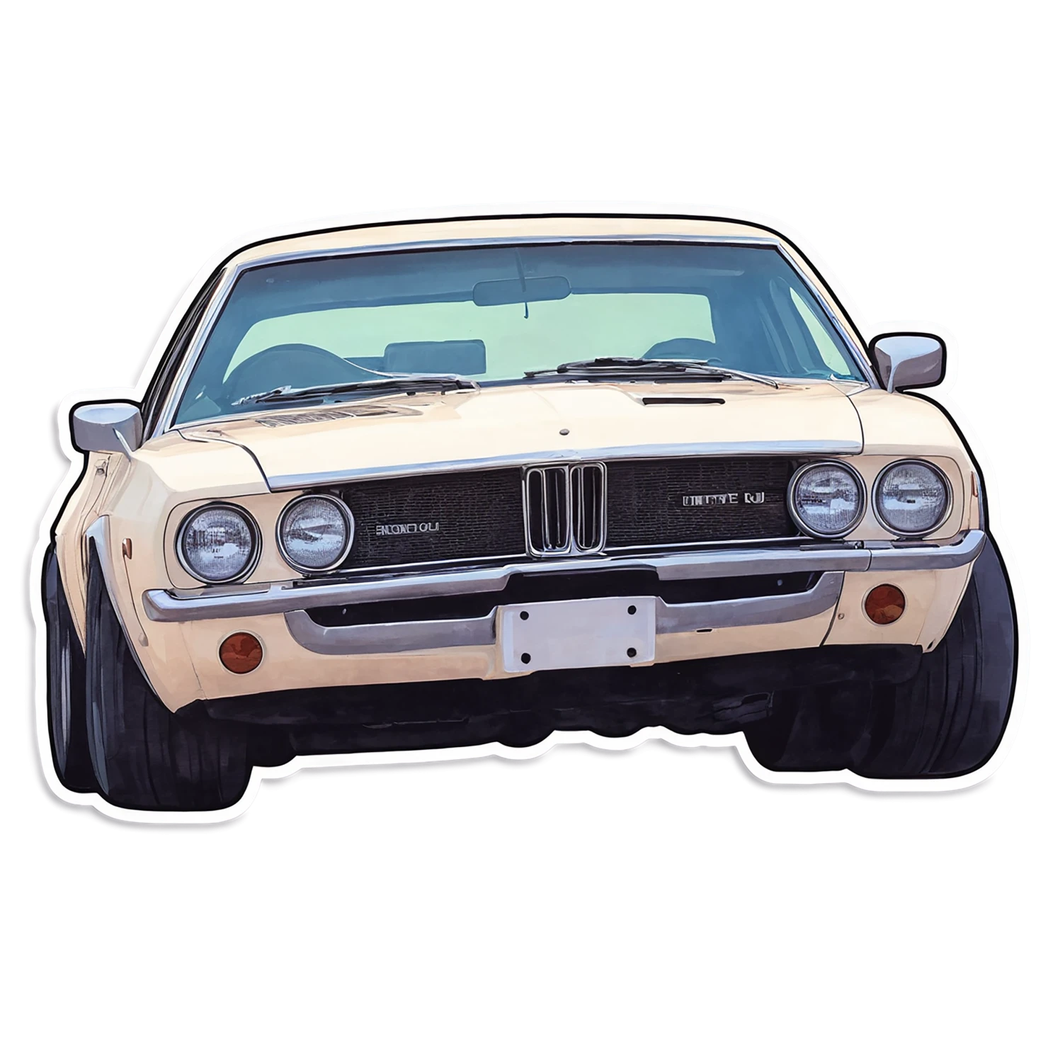 Car watercolor sticker isolated on transparent background #13953
