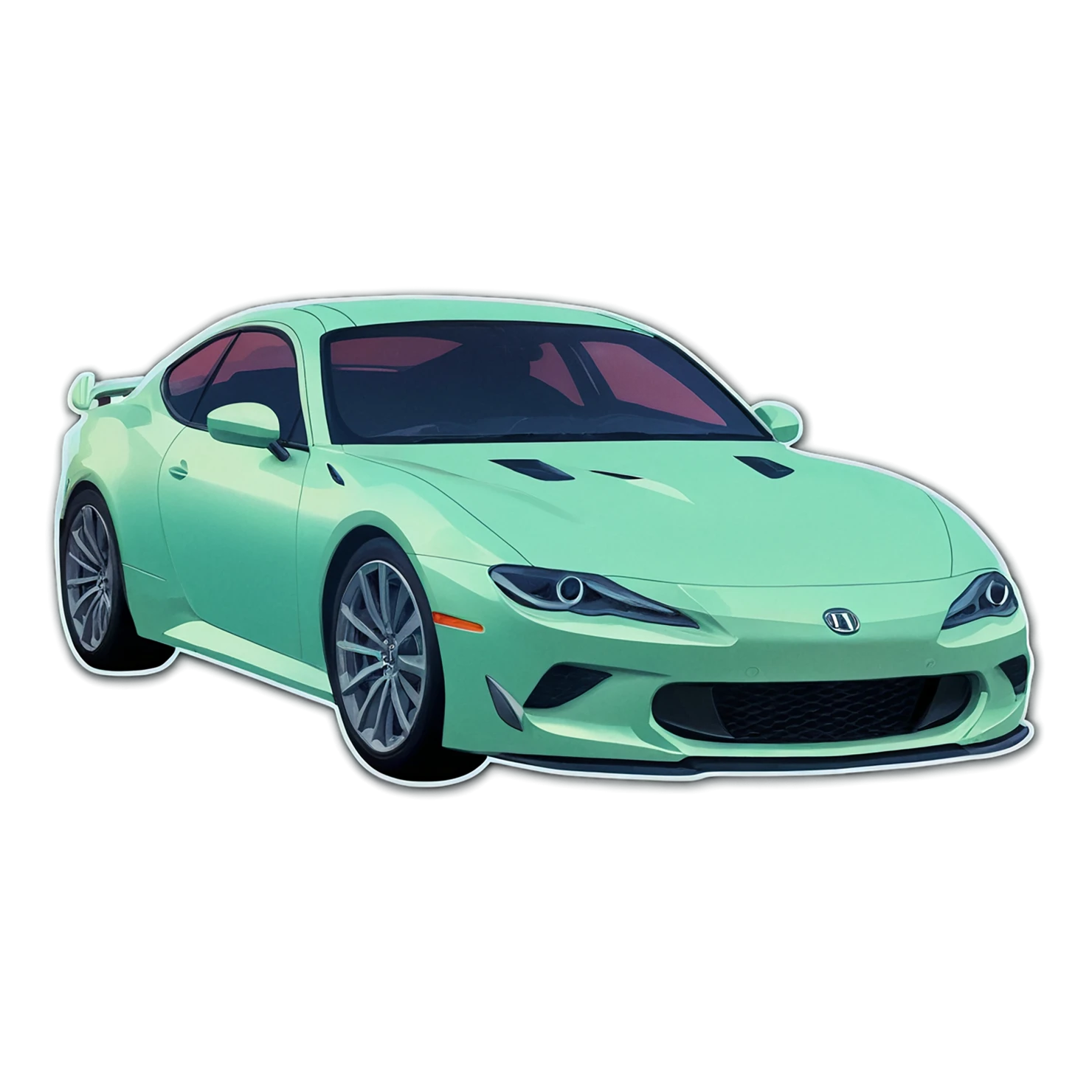 Car watercolor sticker isolated on transparent background #13963