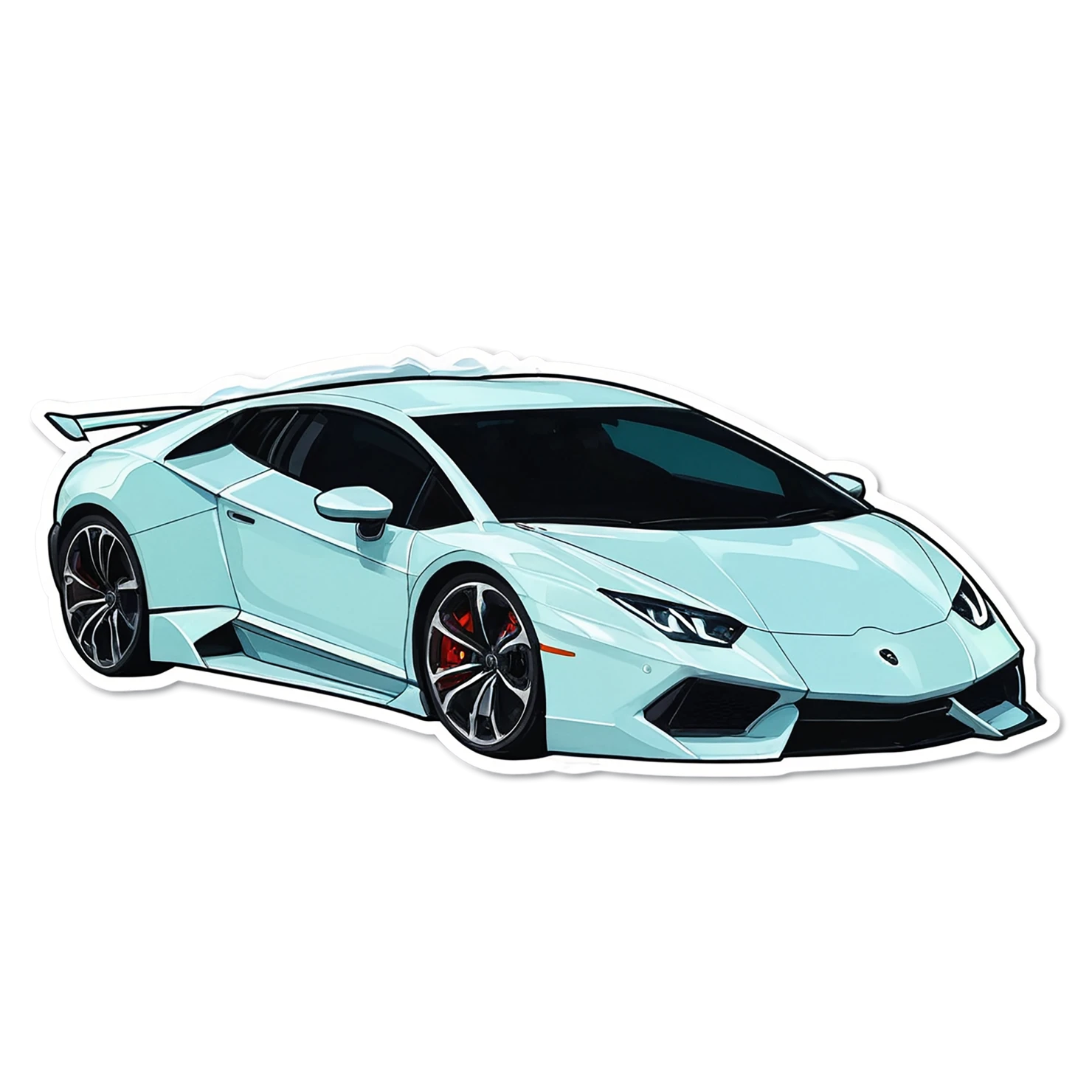 Car watercolor sticker isolated on transparent background #13967