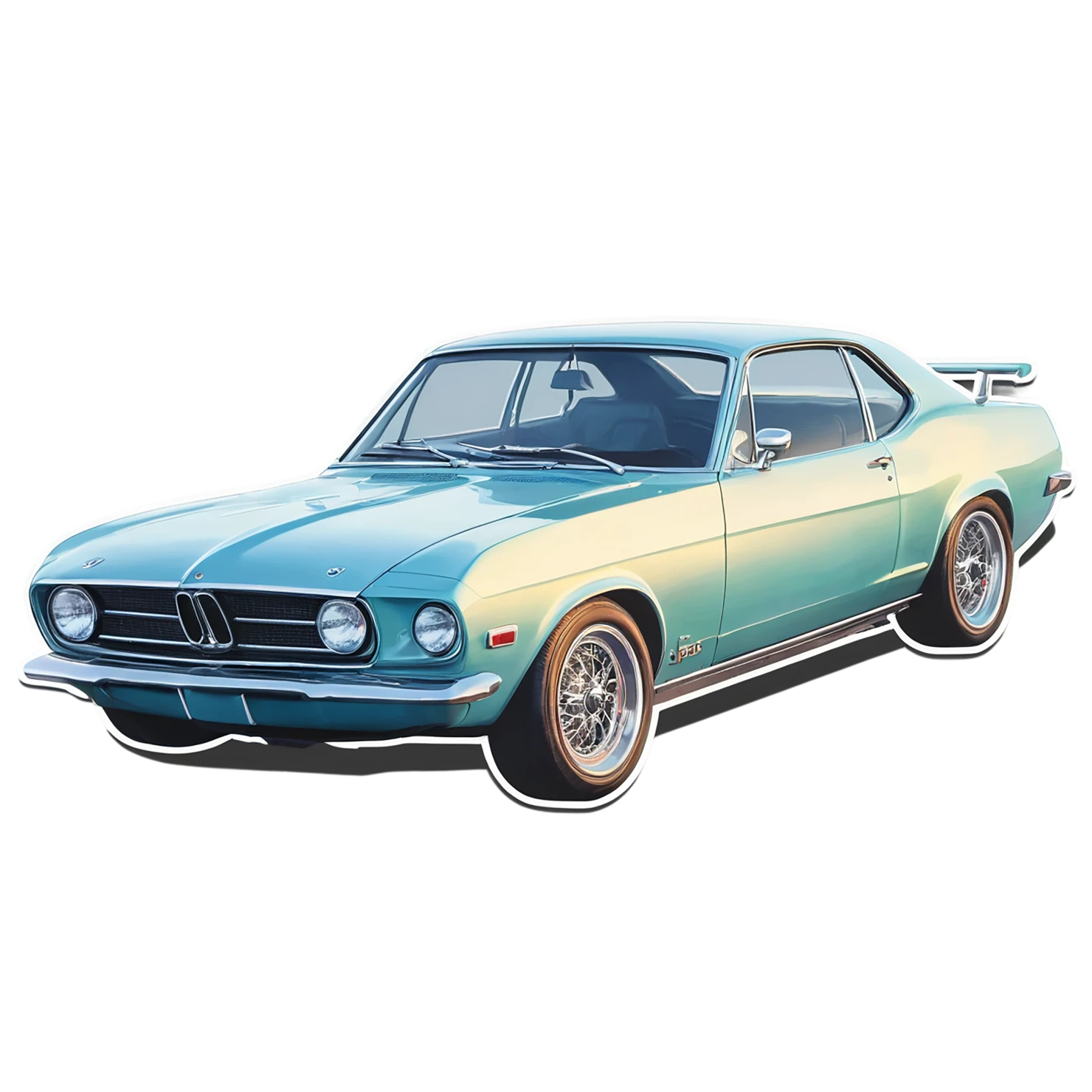 Car watercolor sticker isolated on transparent background #13971