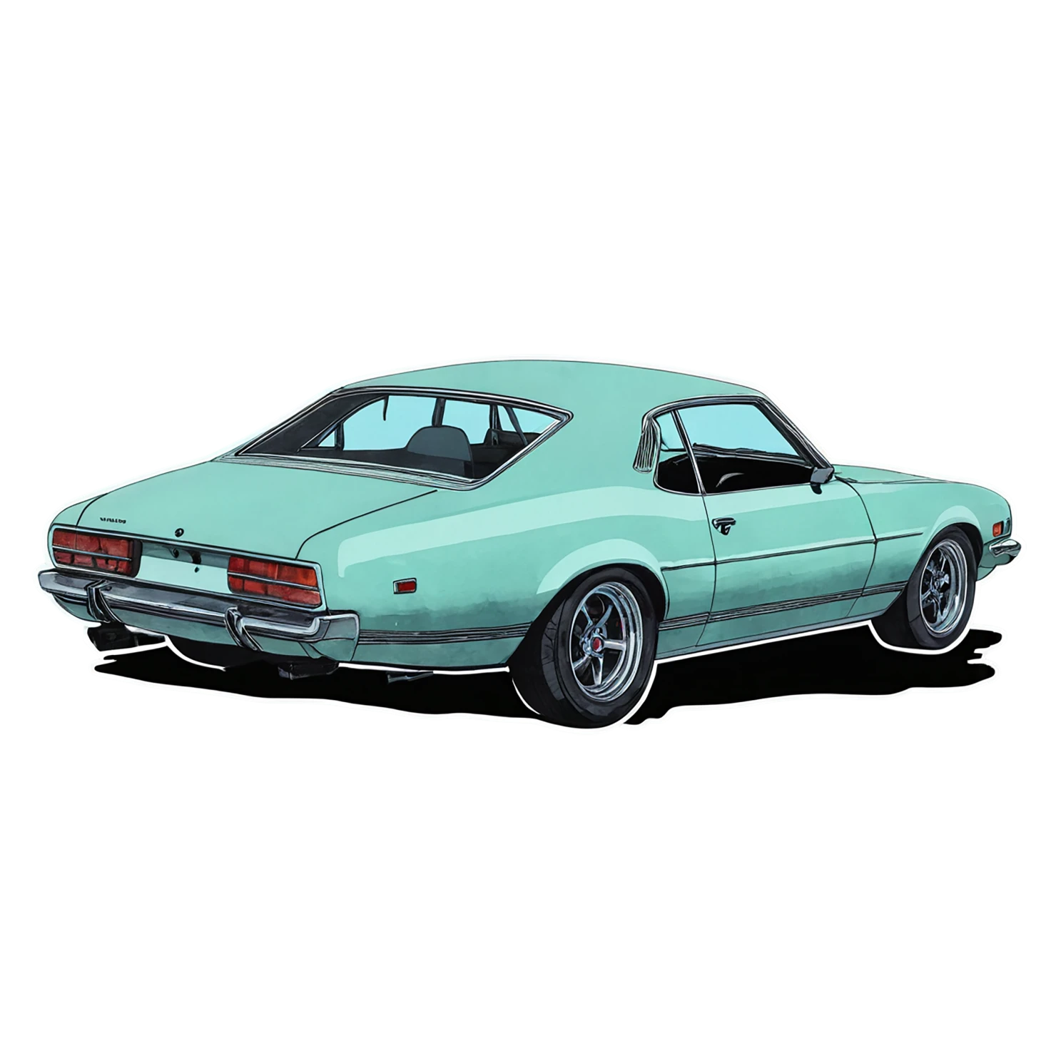 Car watercolor sticker isolated on transparent background #13972