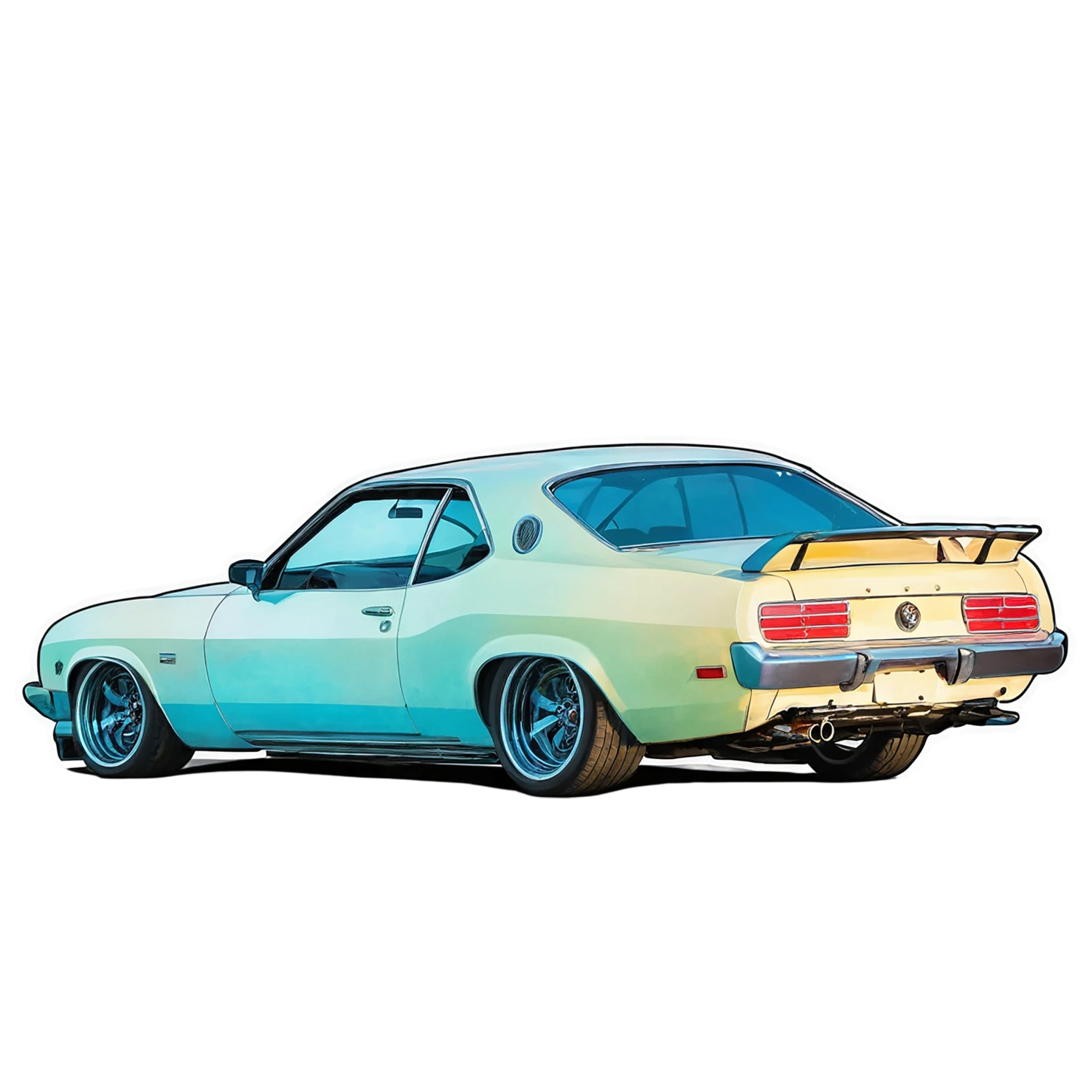 Car watercolor sticker isolated on transparent background #13979