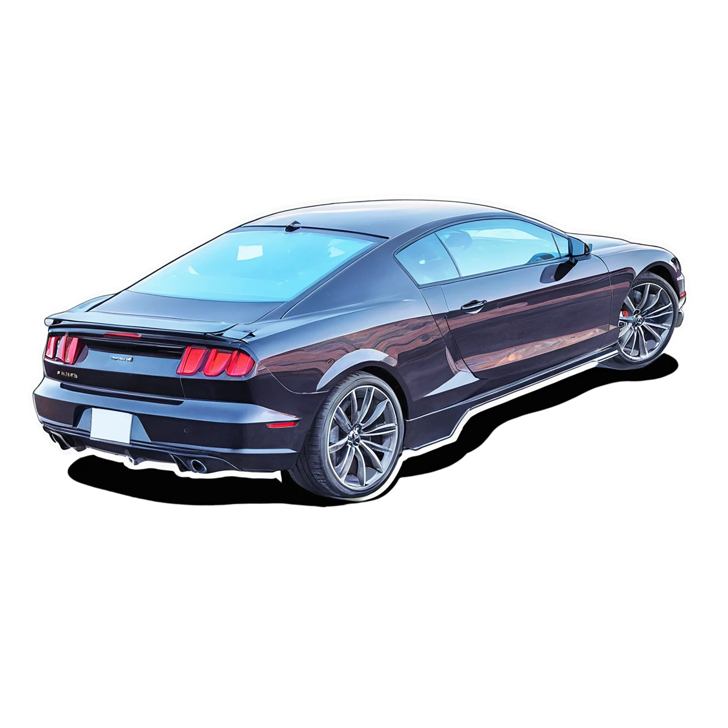 Car watercolor sticker isolated on transparent background #13981