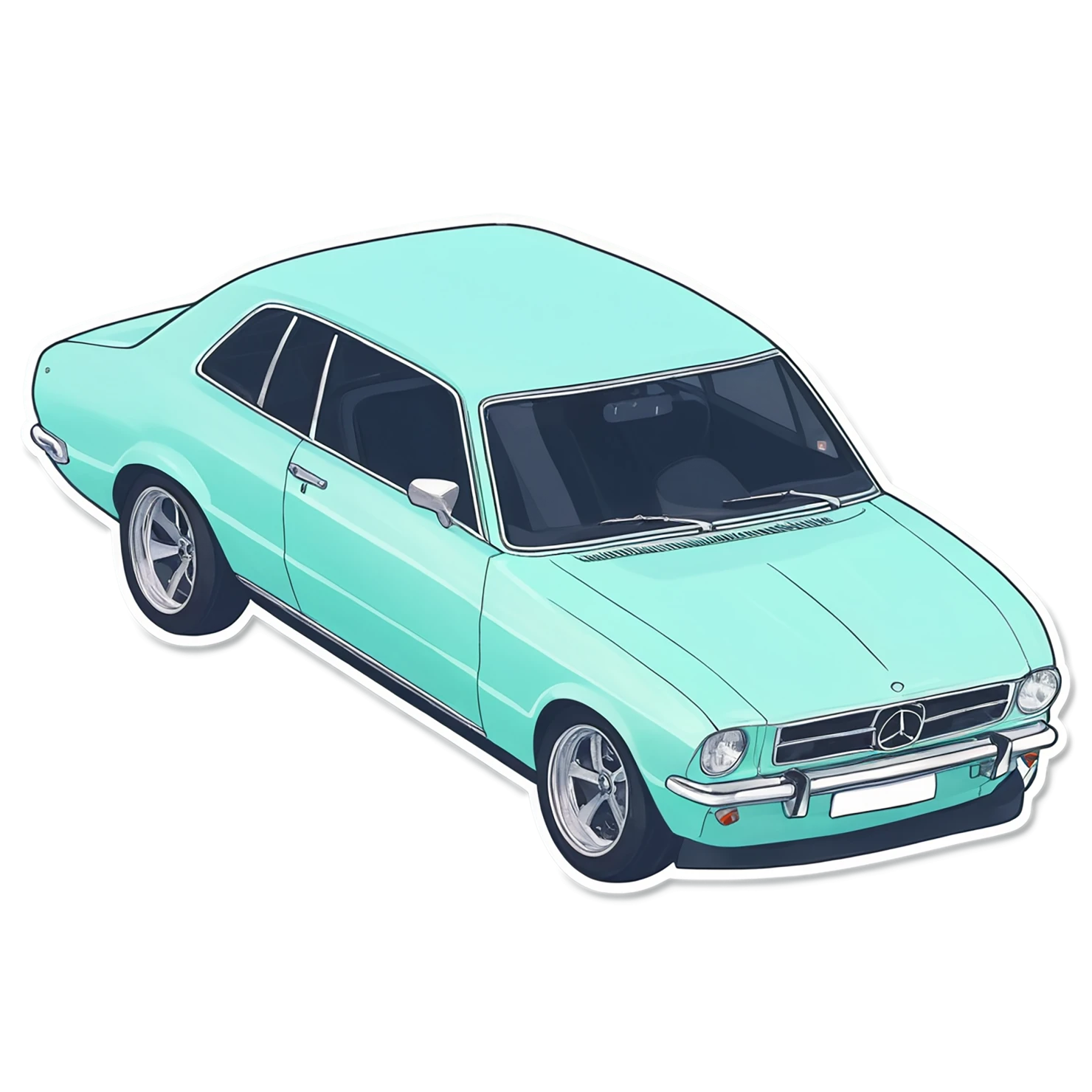 Car watercolor sticker isolated on transparent background #13991