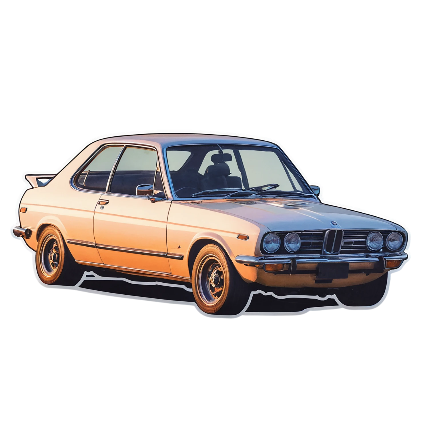 Car watercolor sticker isolated on transparent background #13995