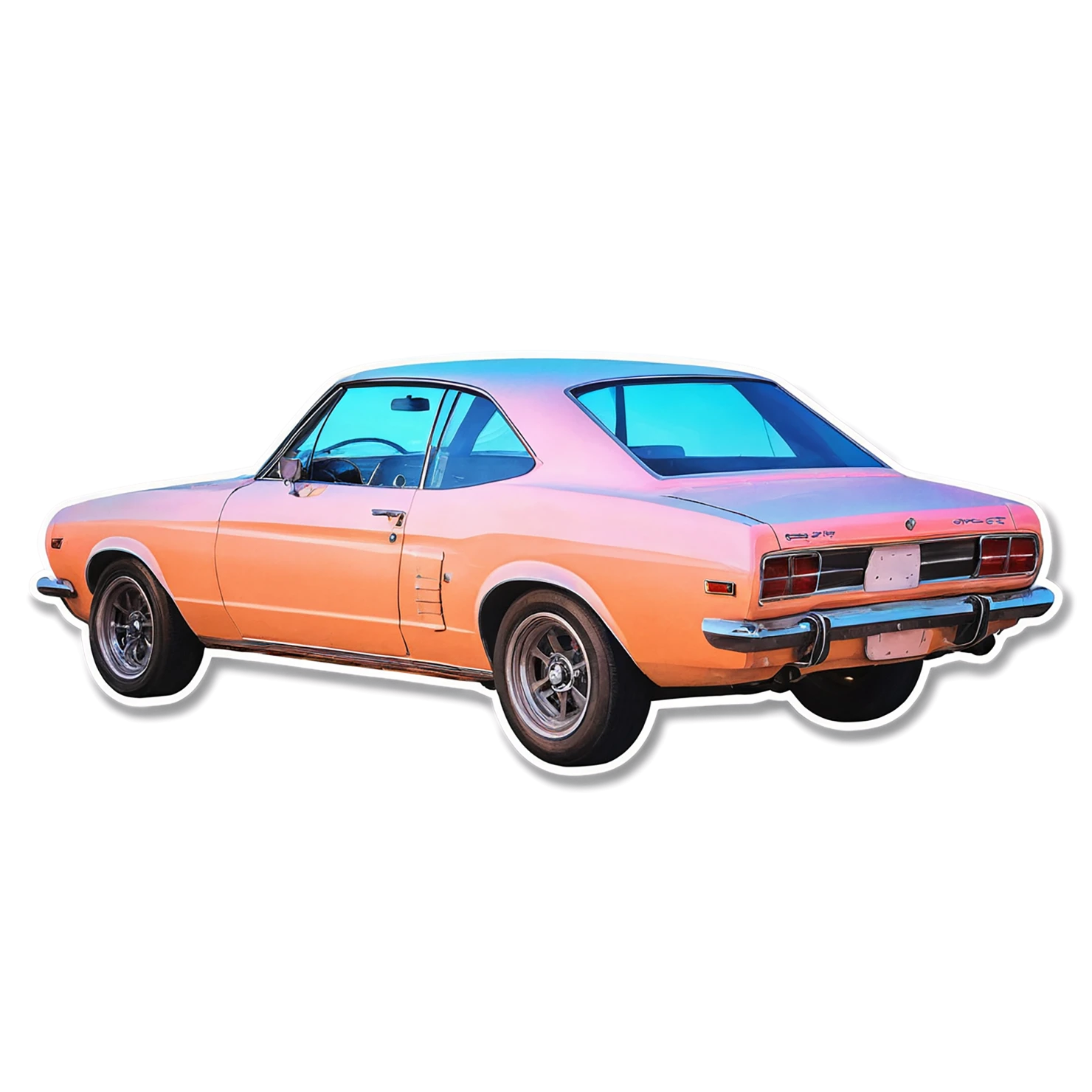 Car watercolor sticker isolated on transparent background #14010