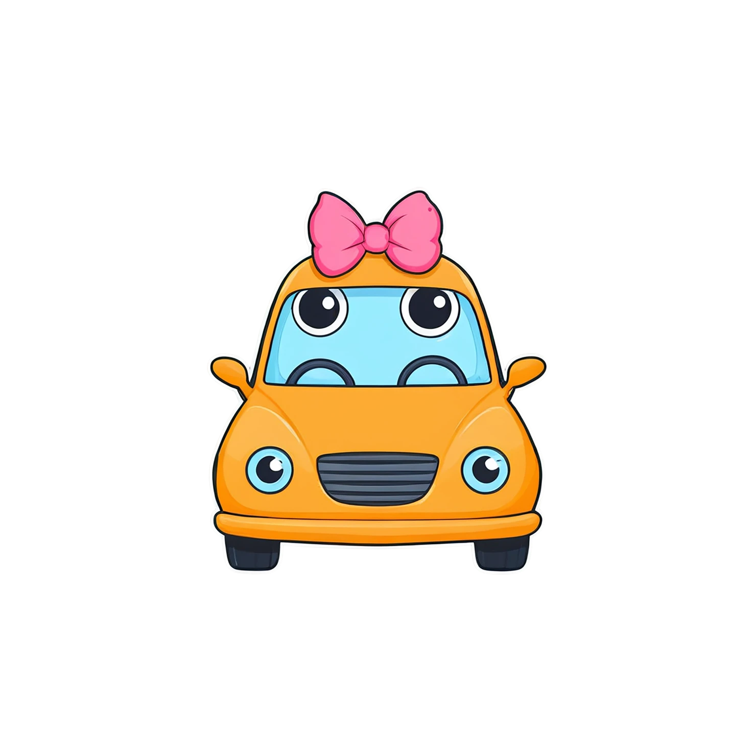 Car Cute sticker isolated on transparent background #14023