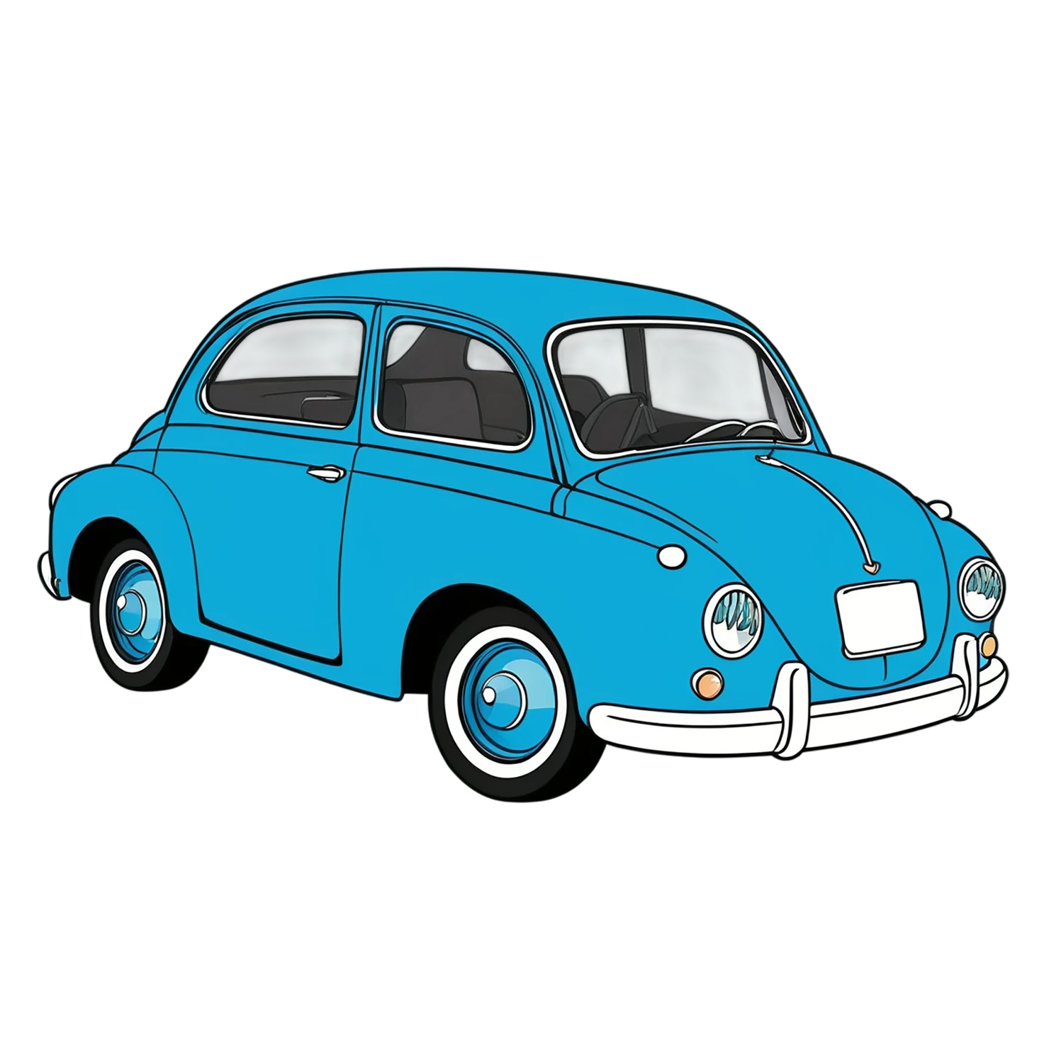Car Cute sticker isolated on transparent background #14025