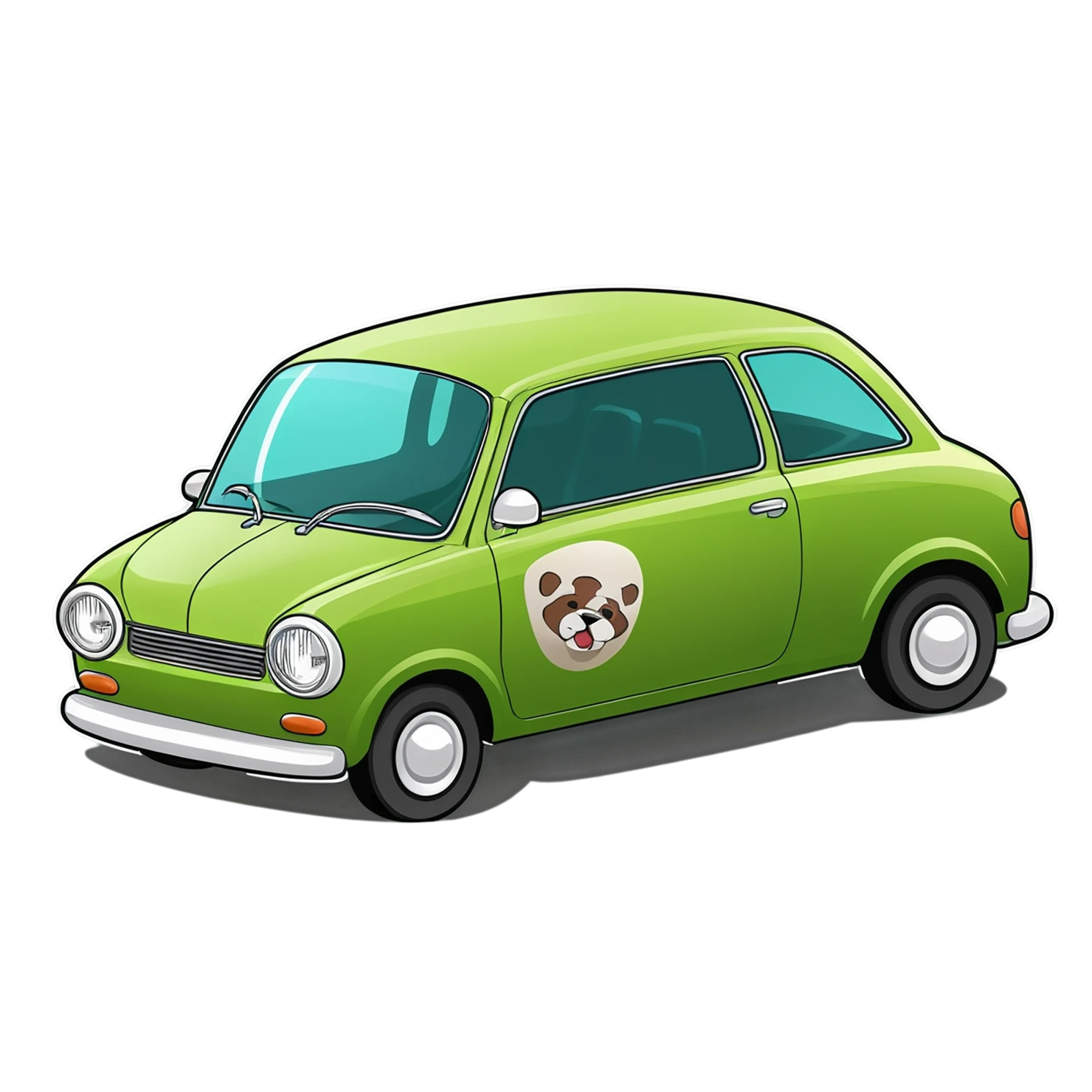 Car Cute sticker isolated on transparent background #14026