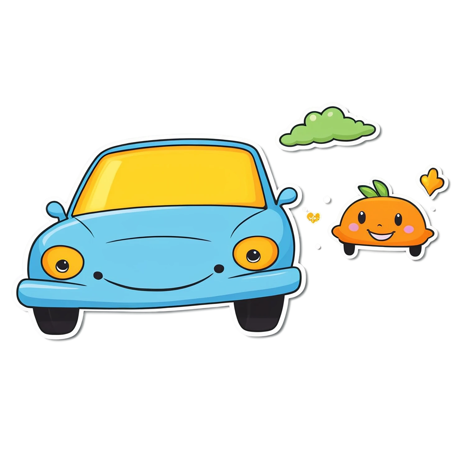 Car Cute sticker isolated on transparent background #14027