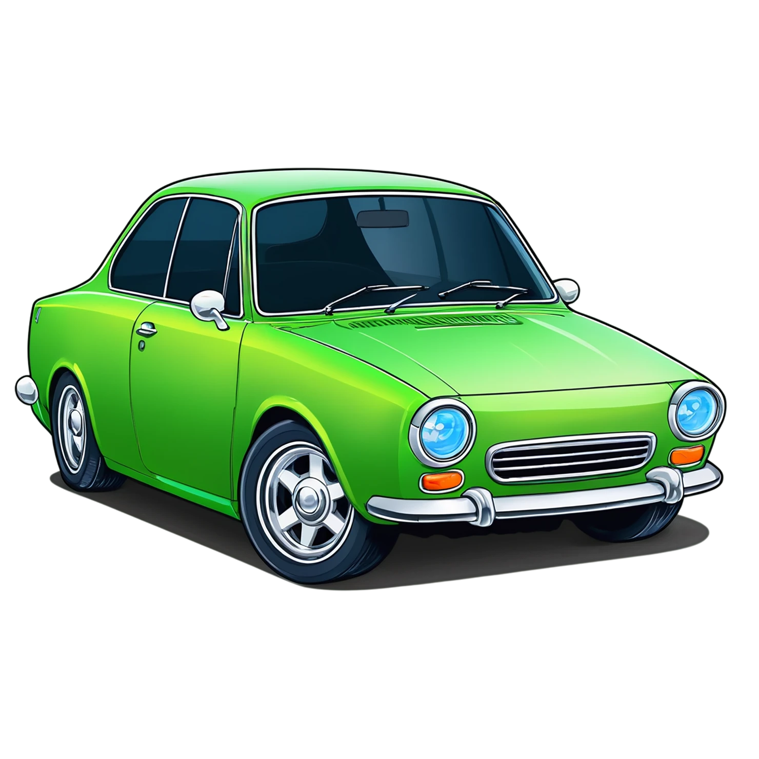 Car Cute sticker isolated on transparent background #14032
