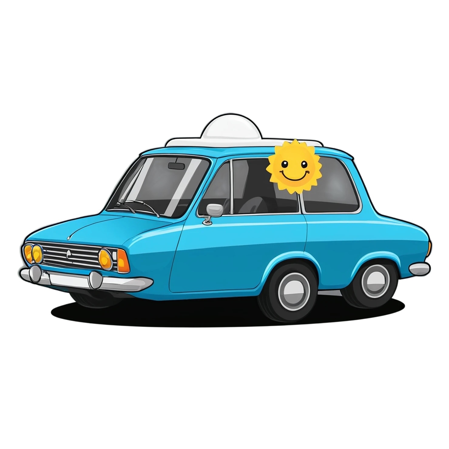 Car Cute sticker isolated on transparent background #14034