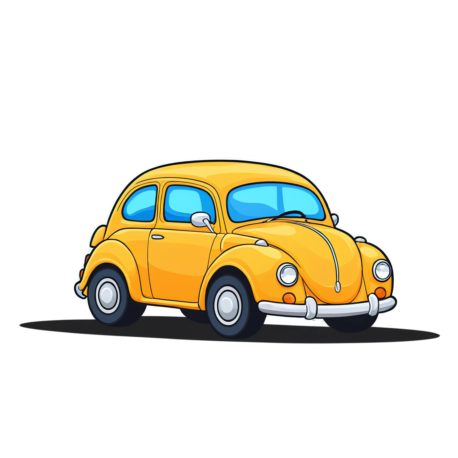 Car Cute sticker isolated on transparent background #14035