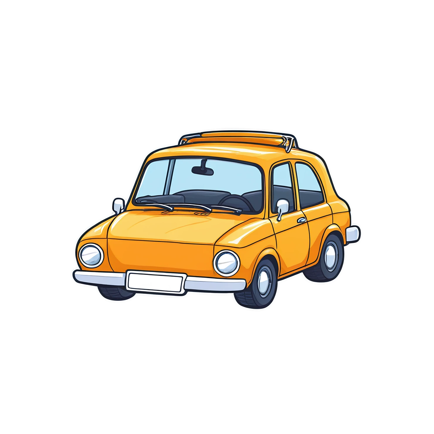 Car Cute sticker isolated on transparent background #14043