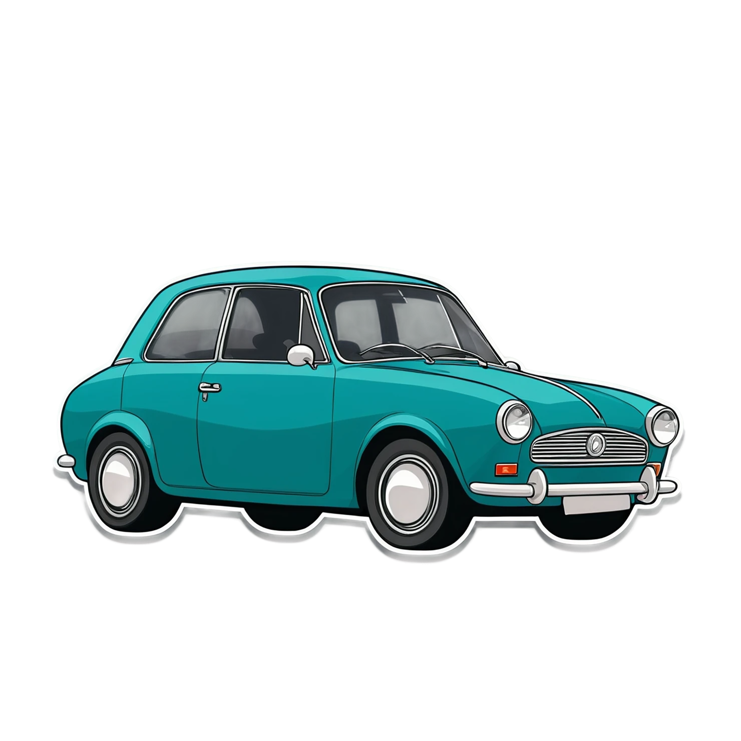 Car Cute sticker isolated on transparent background #14044