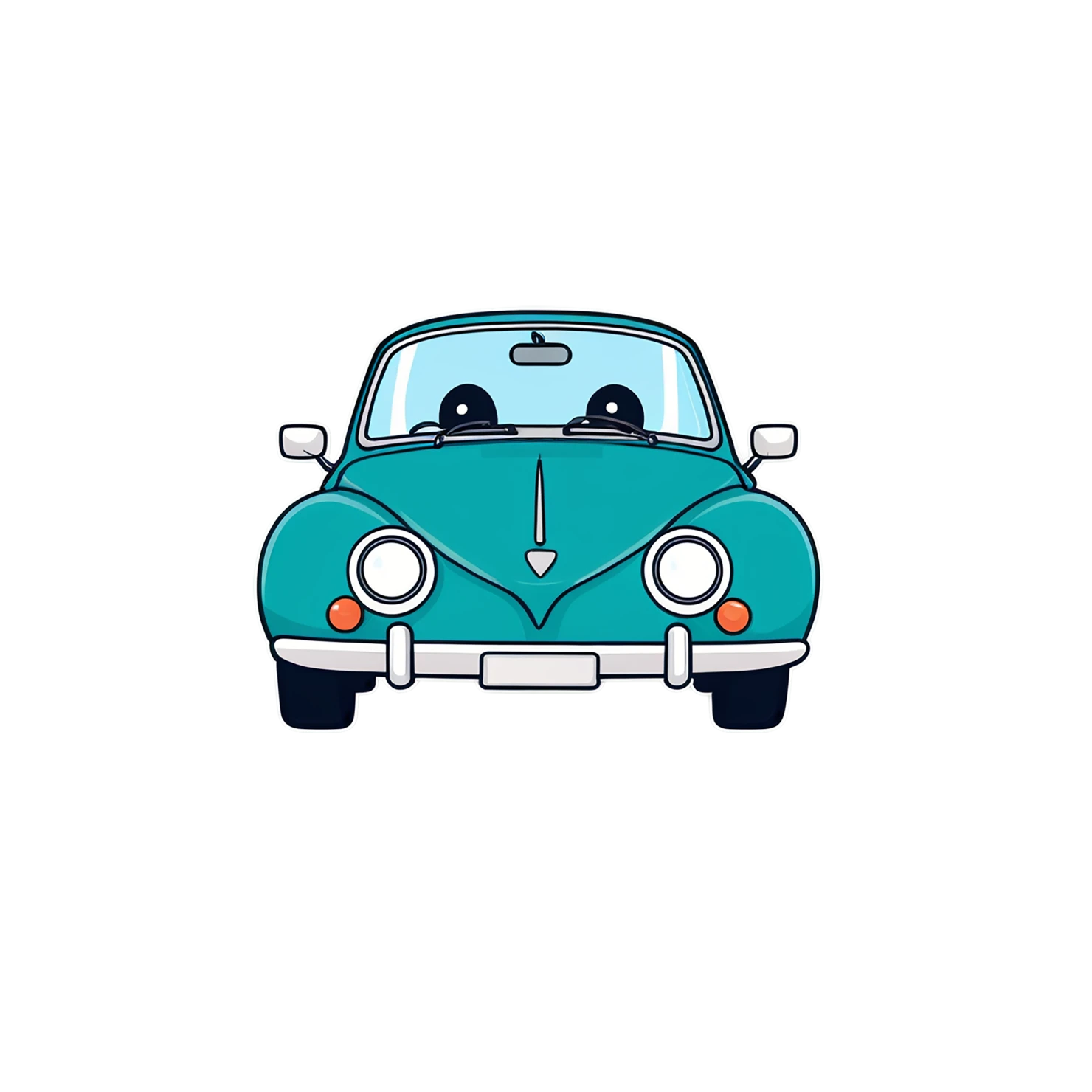 Car Cute sticker isolated on transparent background #14046