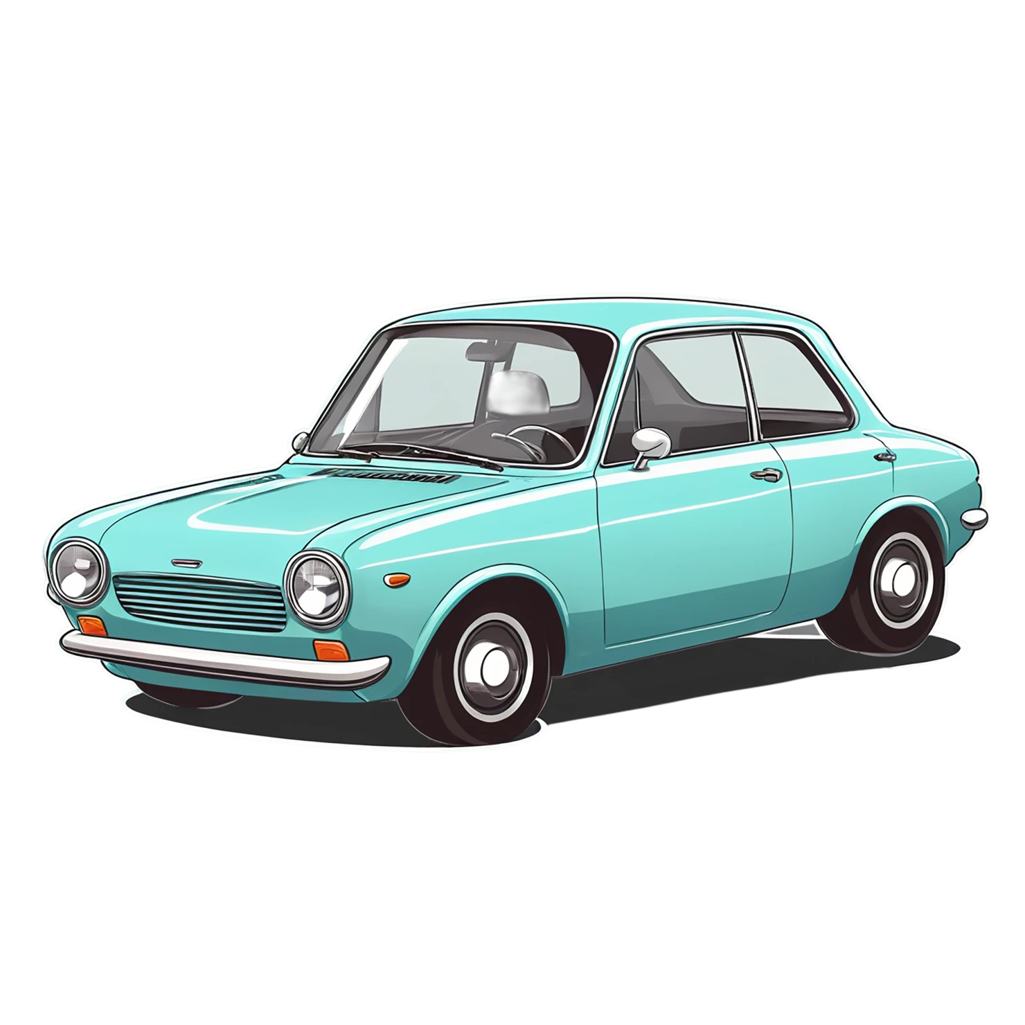 Car Cute sticker isolated on transparent background #14048