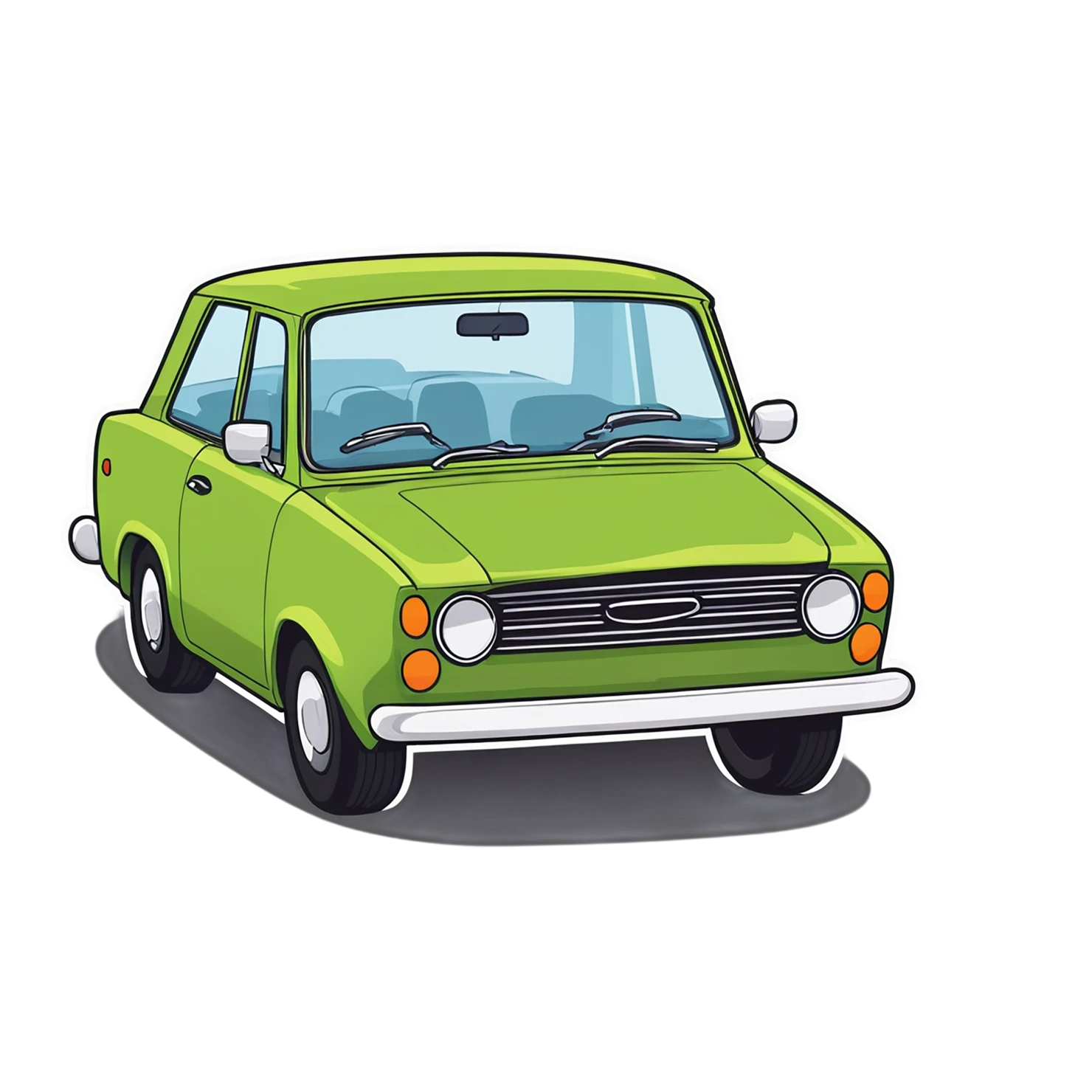 Car Cute sticker isolated on transparent background #14051