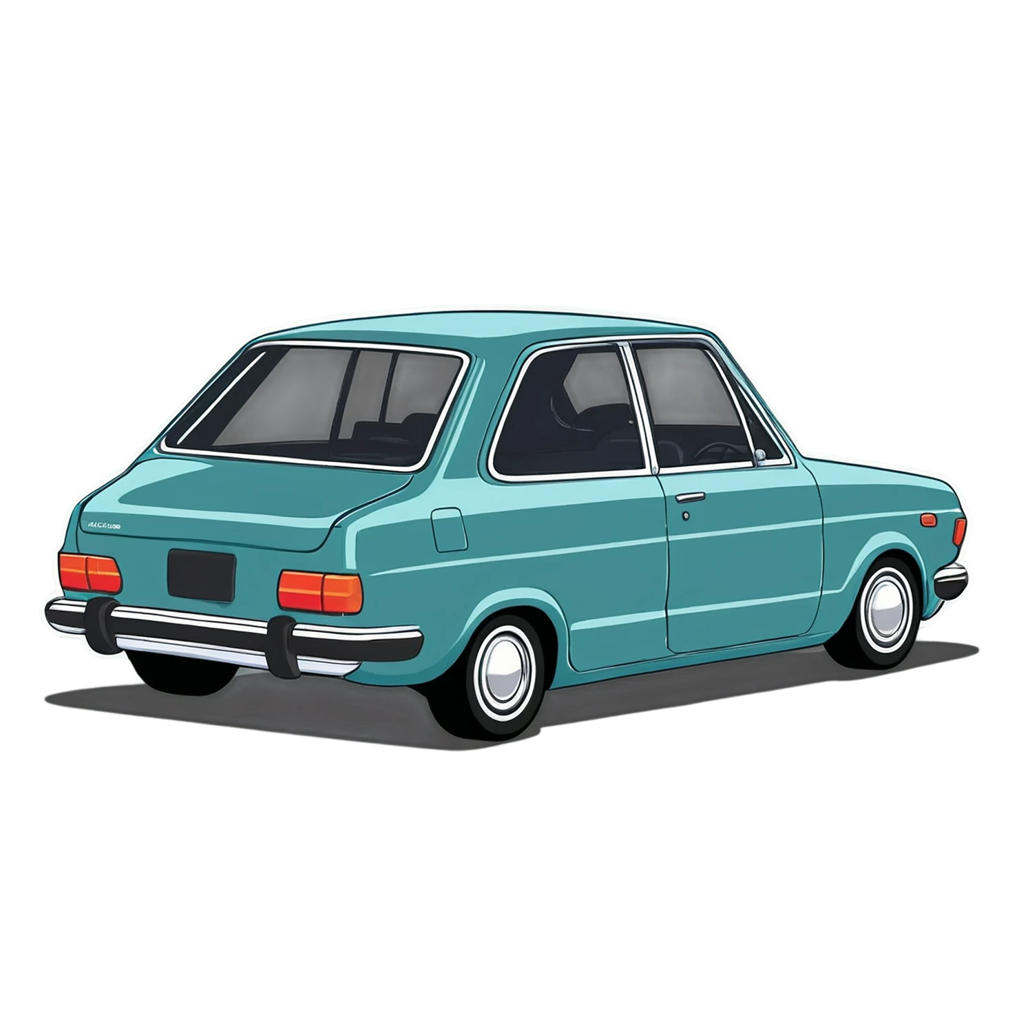 Car Cute sticker isolated on transparent background #14053