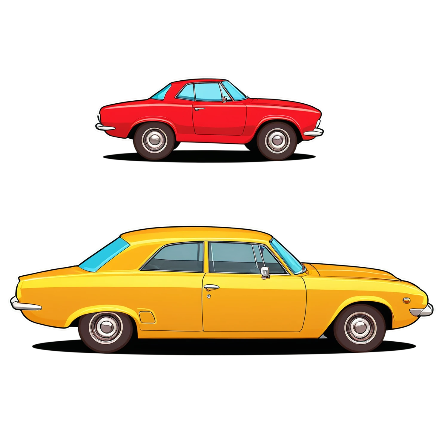 Car Cute sticker isolated on transparent background #14056