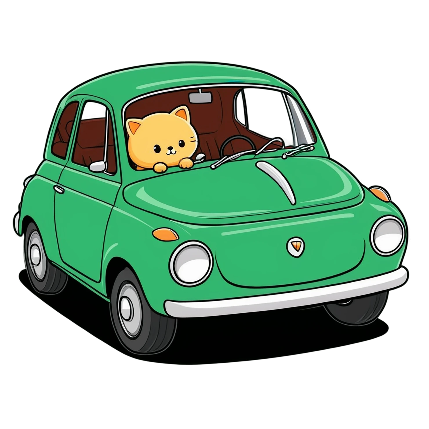 Car Cute sticker isolated on transparent background #14061