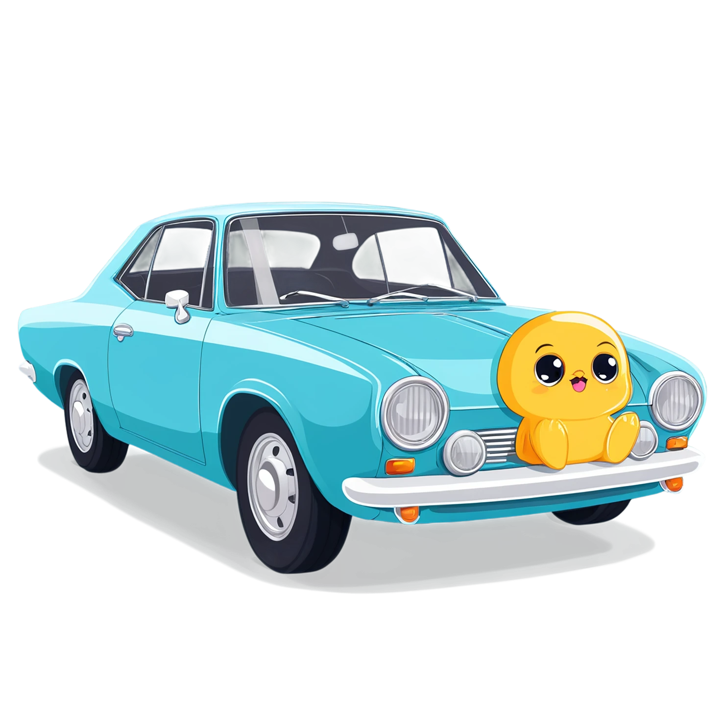 Car Cute sticker isolated on transparent background #14065