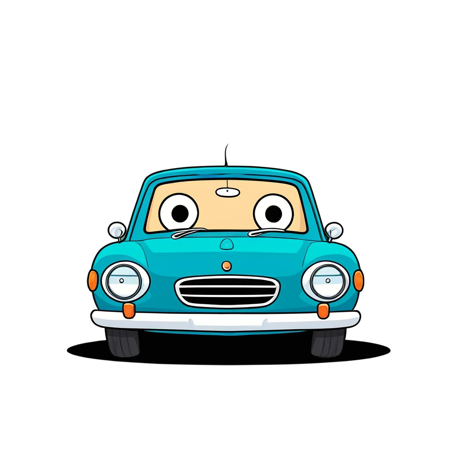 Car Cute sticker isolated on transparent background #14068
