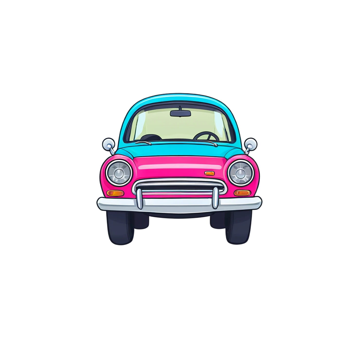 Car Cute sticker isolated on transparent background #14070